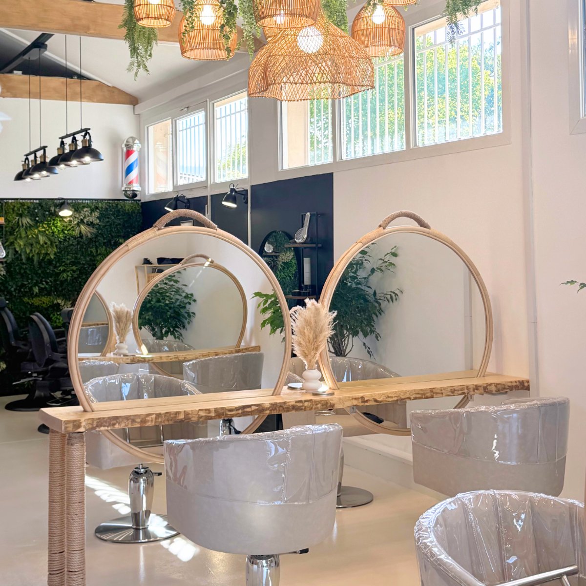 Miroir rond en rotin PUEBLO XL naturel, HYDILE