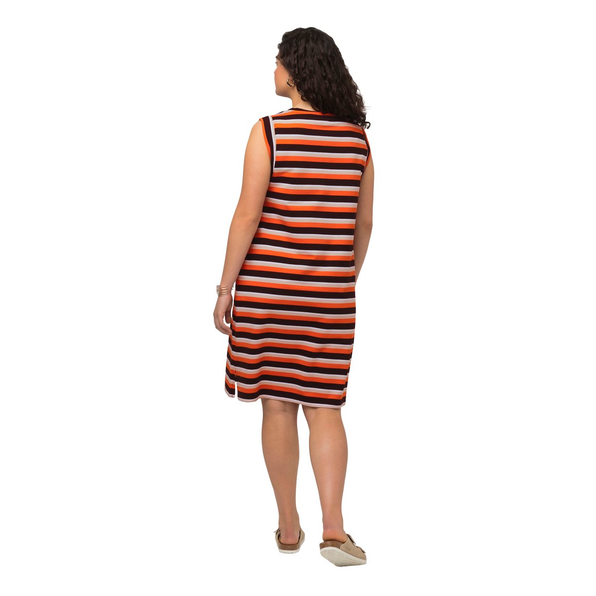 Robe en molleton à col rond mandarine, ULLA POPKEN