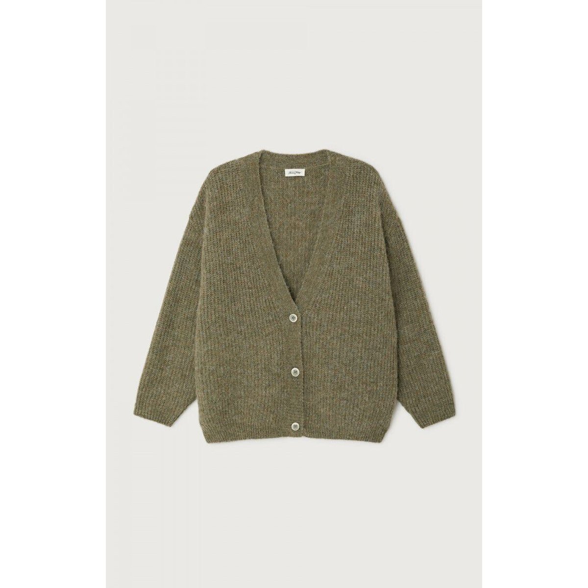 Gilet ample col V, EAST vert kaki, AMERICAN VINTAGE