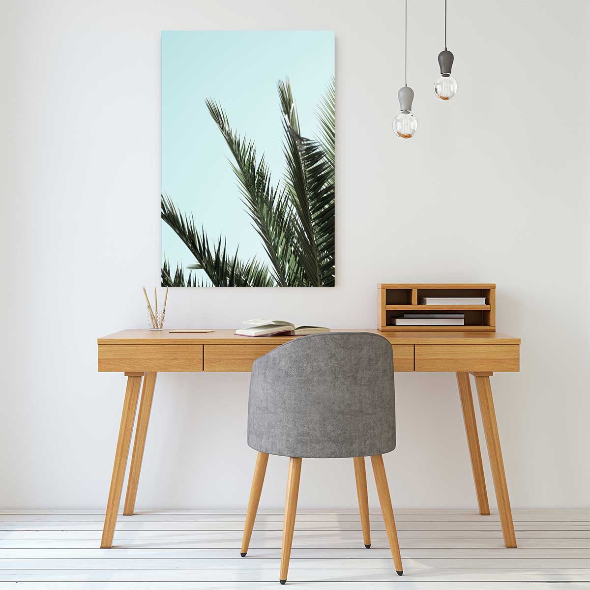 Tableau palme bleue tableau alu dibond, HEXOA