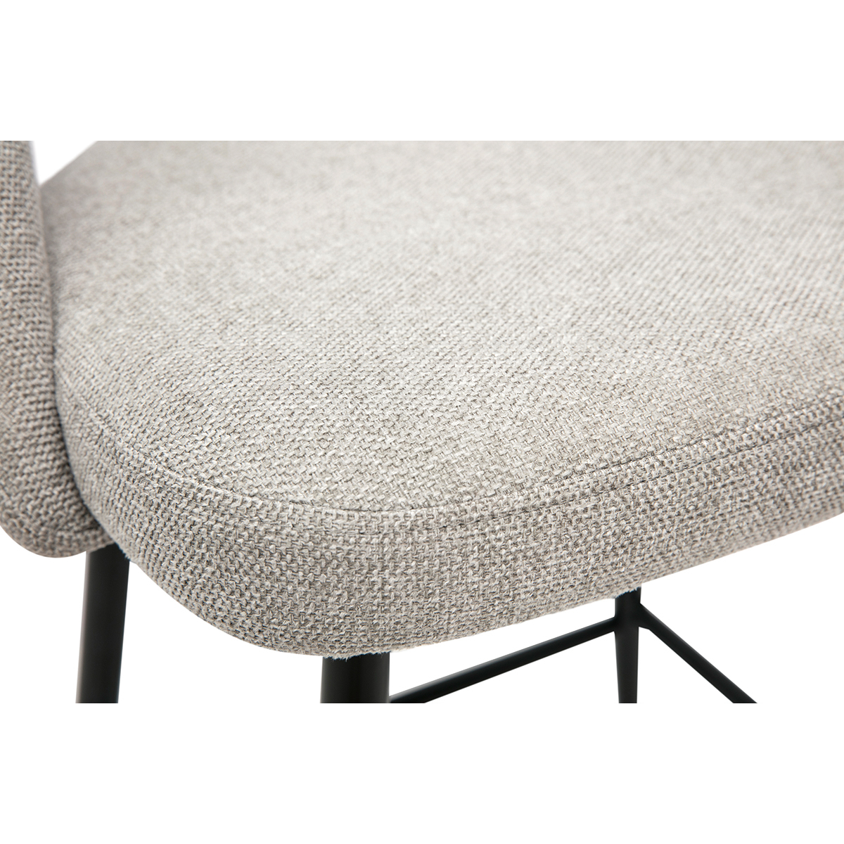 Tabourets de bar en tissu velours côtelé vert kaki H65 cm (lot de 2) COSETTE gris, MILIBOO