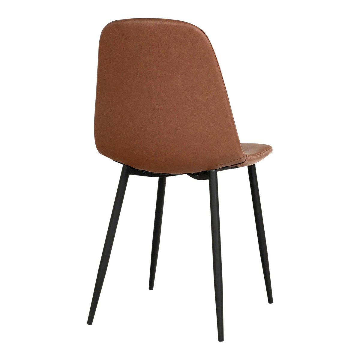 Ensemble table et chaises marron microfibre (lot de 5 pièces) SAVONE bois naturel, PIER IMPORT