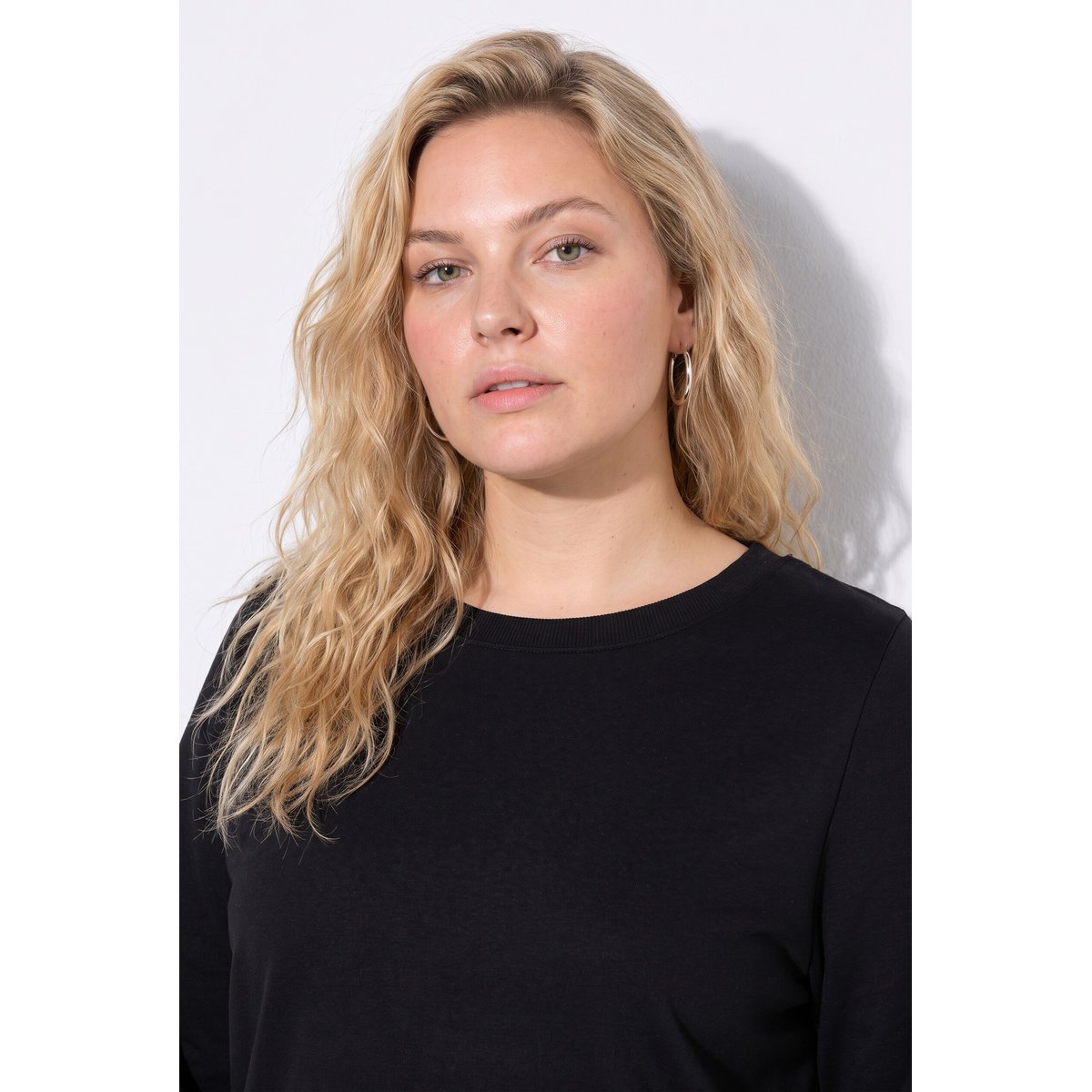 Sweat, manches longues et décolleté rond noir, ULLA POPKEN