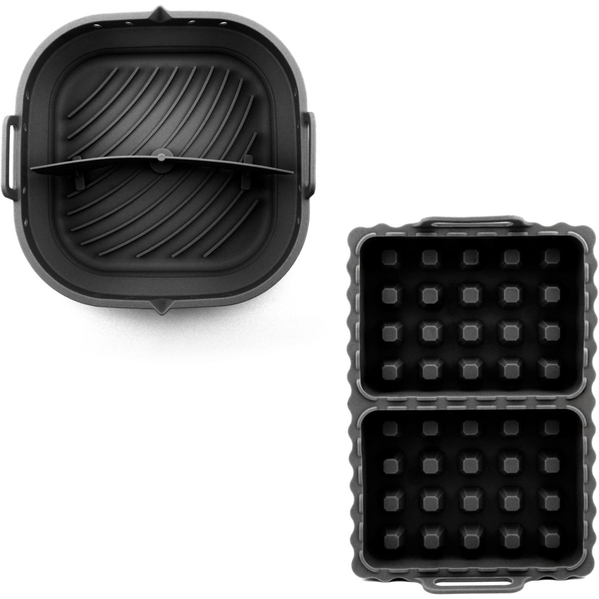 moule set de 2 accessoires Airfryer - Rétractable avec séparateur & Spécial gaufres couleur unique, LIVOO