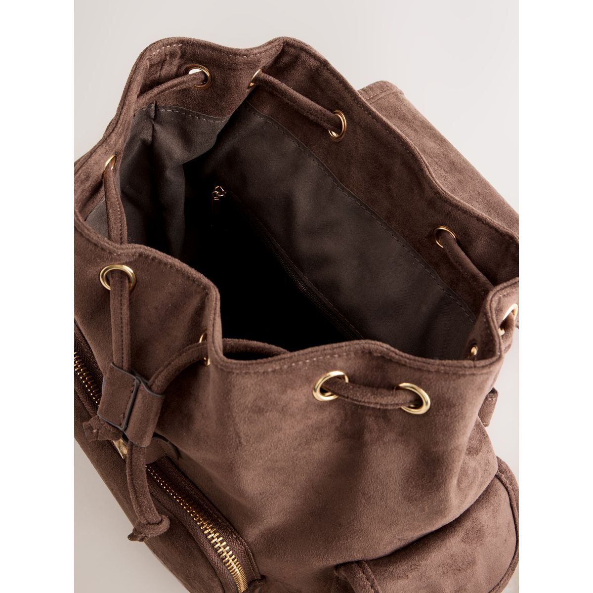 Petit sac à dos en suédine marron fauve, NEXT