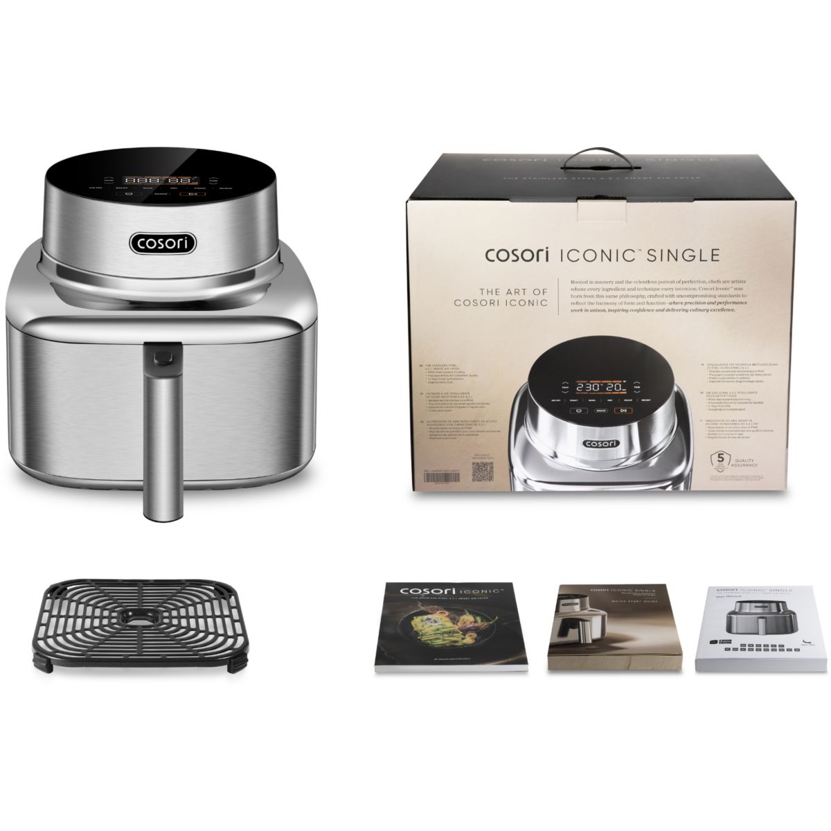 Friteuse sans huile ICONIC™ Single - 6,2 L, connecté couleur unique, COSORI