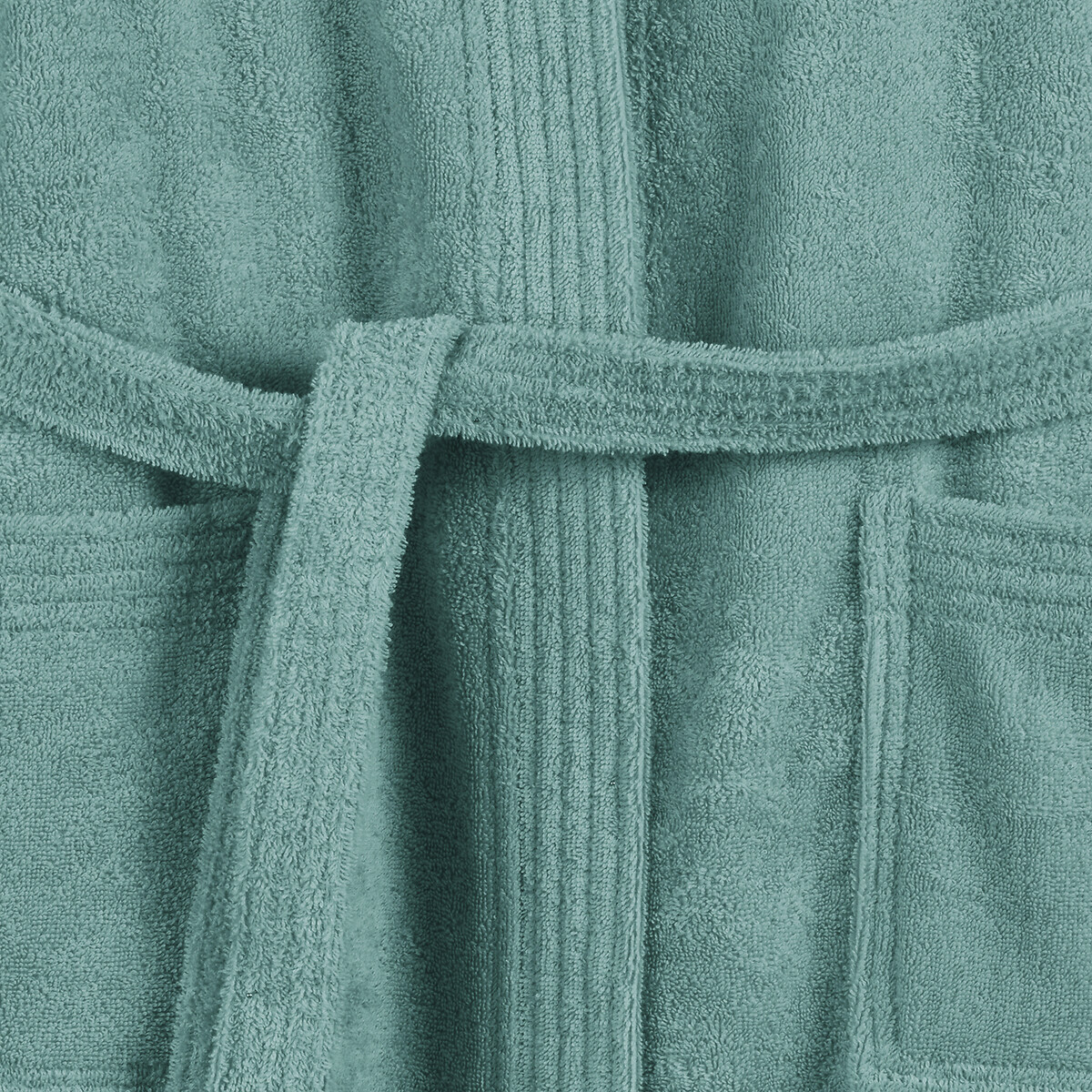 Accappatoio con cappuccio spugna bouclé 450 g/m2, Haxel eucalyptus, LA REDOUTE INTERIEURS