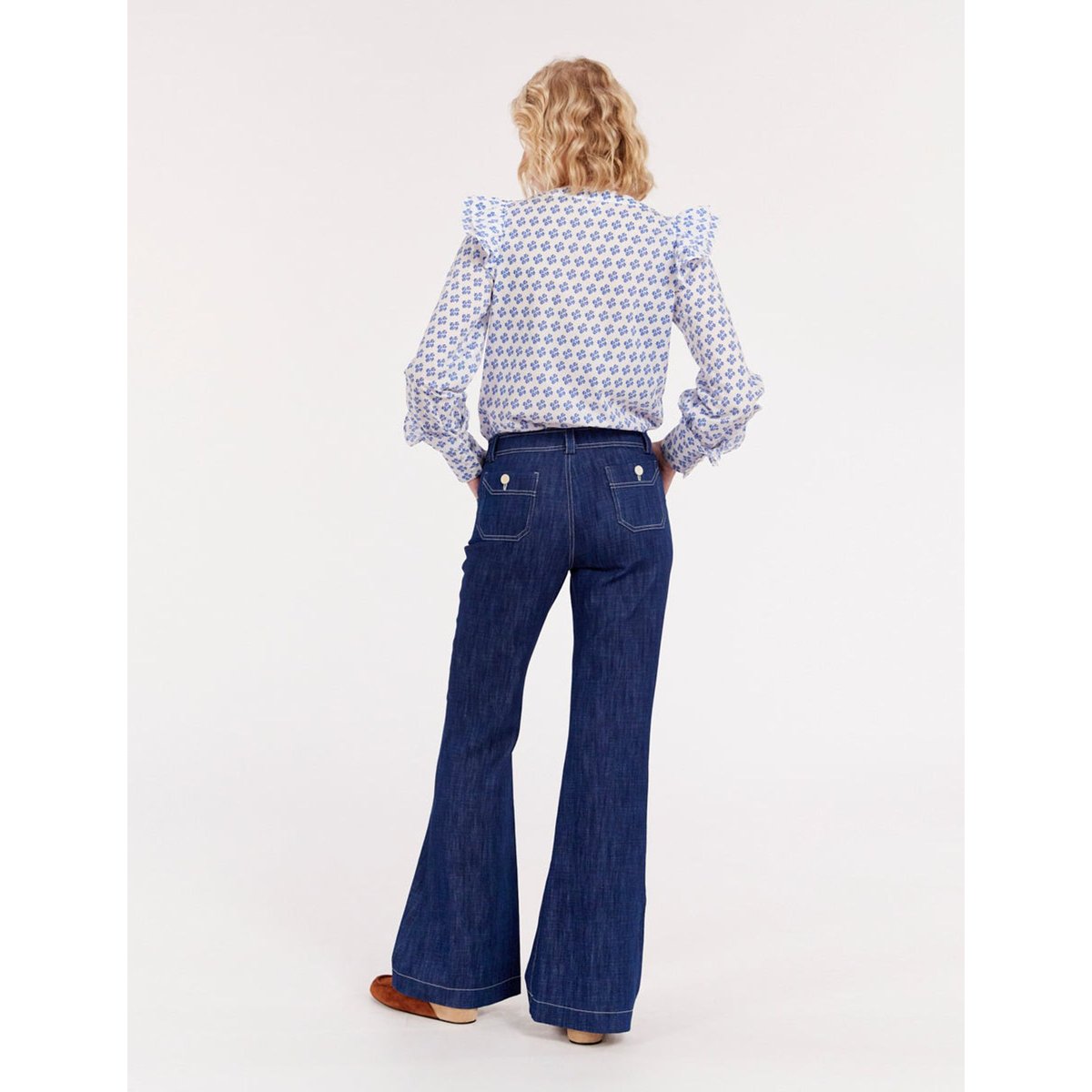 Pantalon charlotte bleu, INES DE LA FRESSANGE PARIS