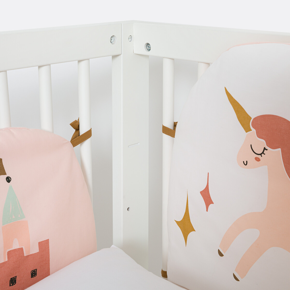Tour de lit modulable percale, Château Licorne rose, LA REDOUTE INTERIEURS