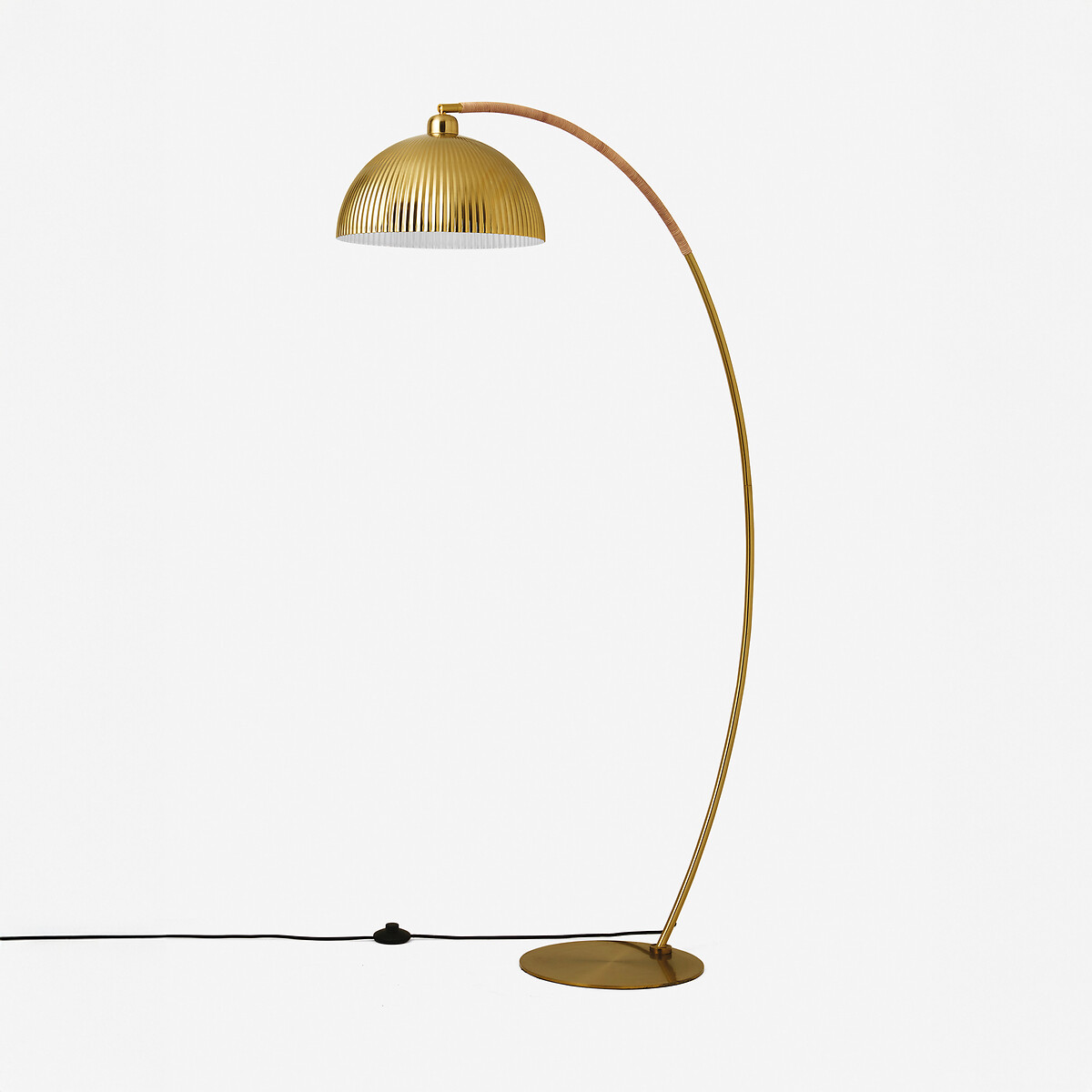 MADE.COM Shell Arched Floor Lamp aged brass, MADE