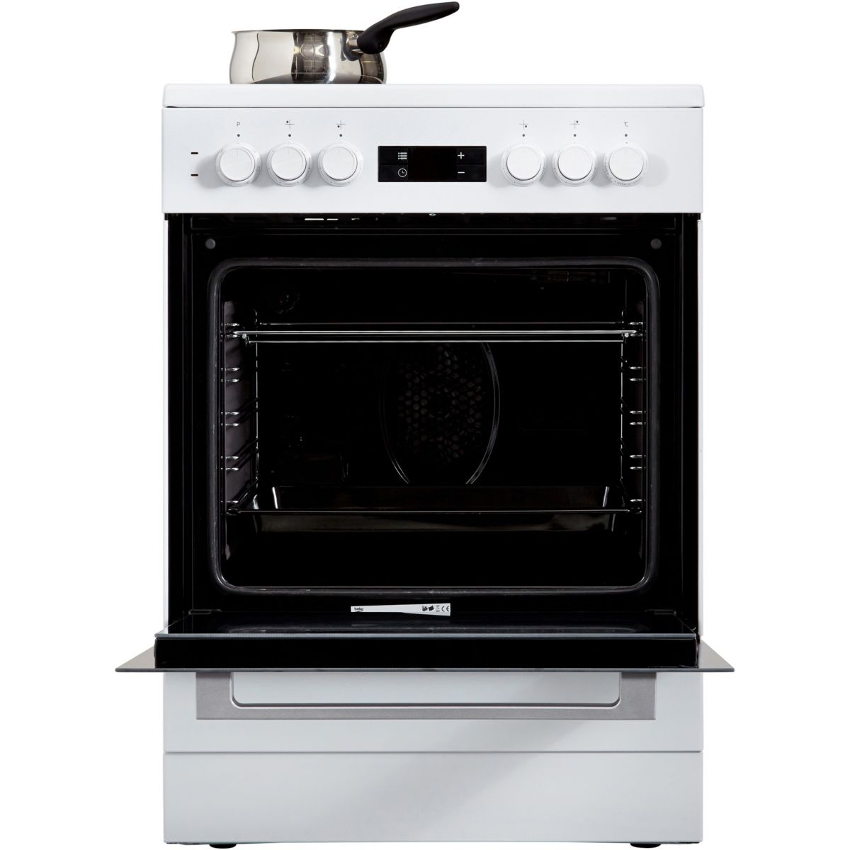 Cuisinière vitrocéramique FSE67300WCS 60cm blanc, BEKO