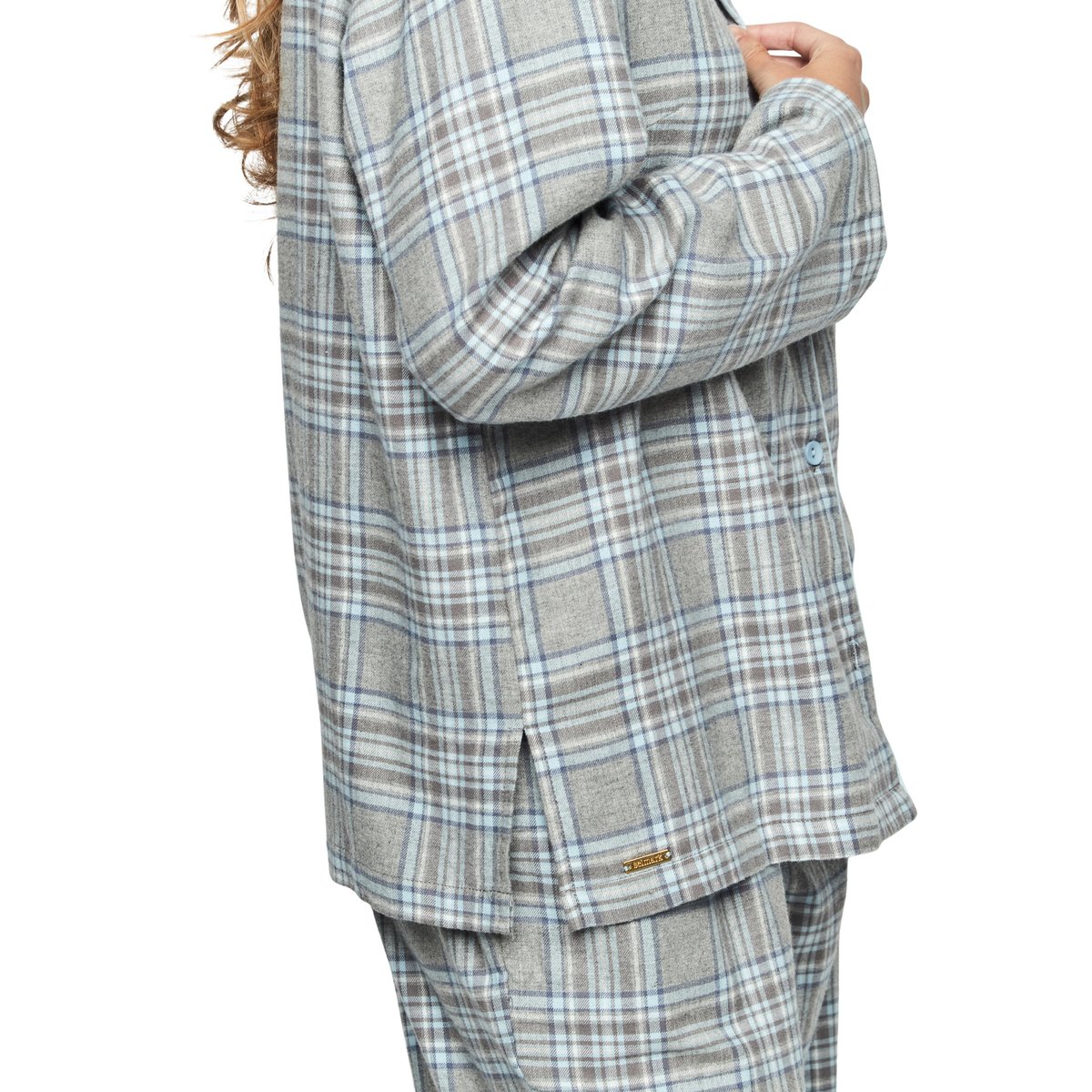 Pyjama pantalon chemise manches longues P114 HERITAGE gris, SELMARK