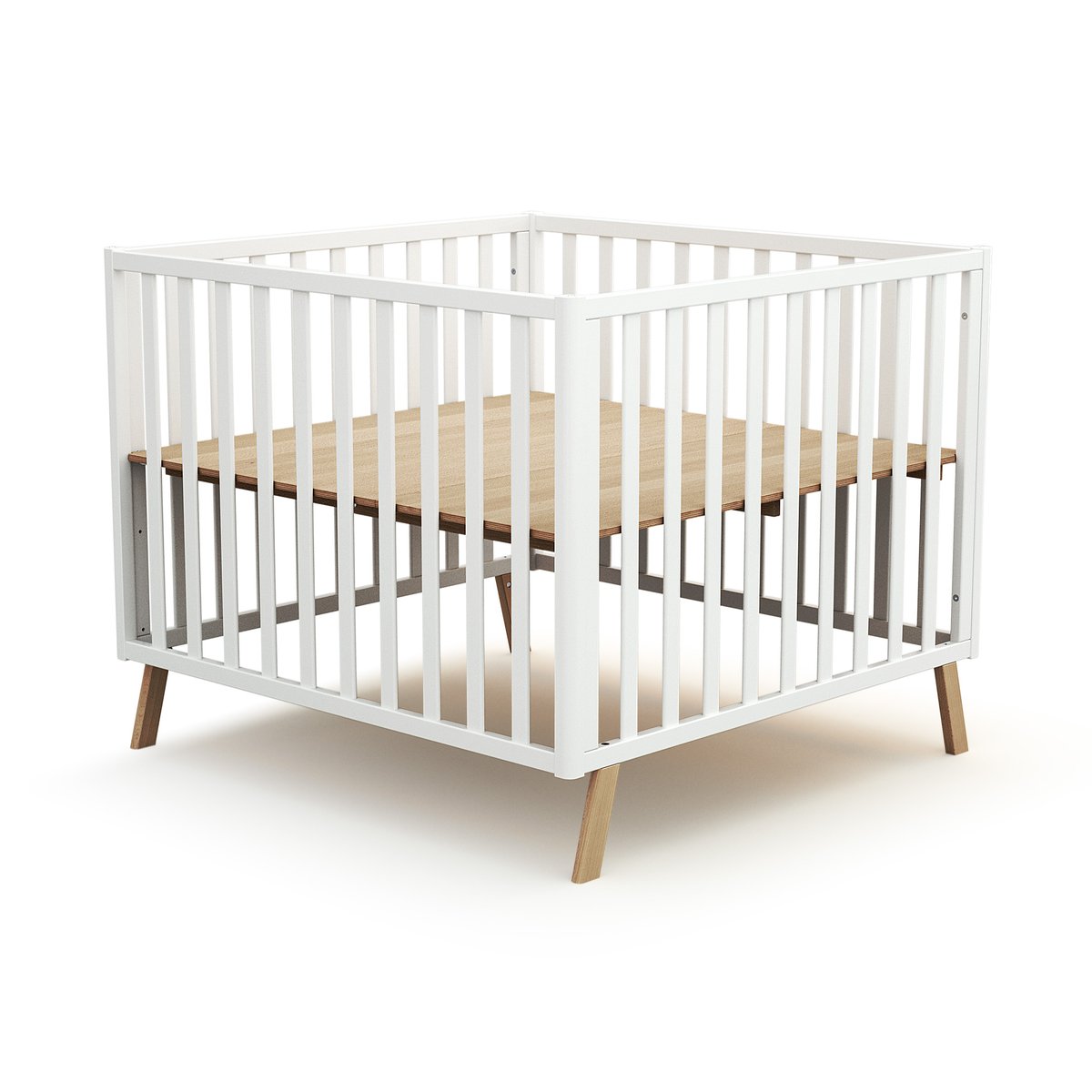 Parc bébé évolutif en bois KASA blanc, JURABABY