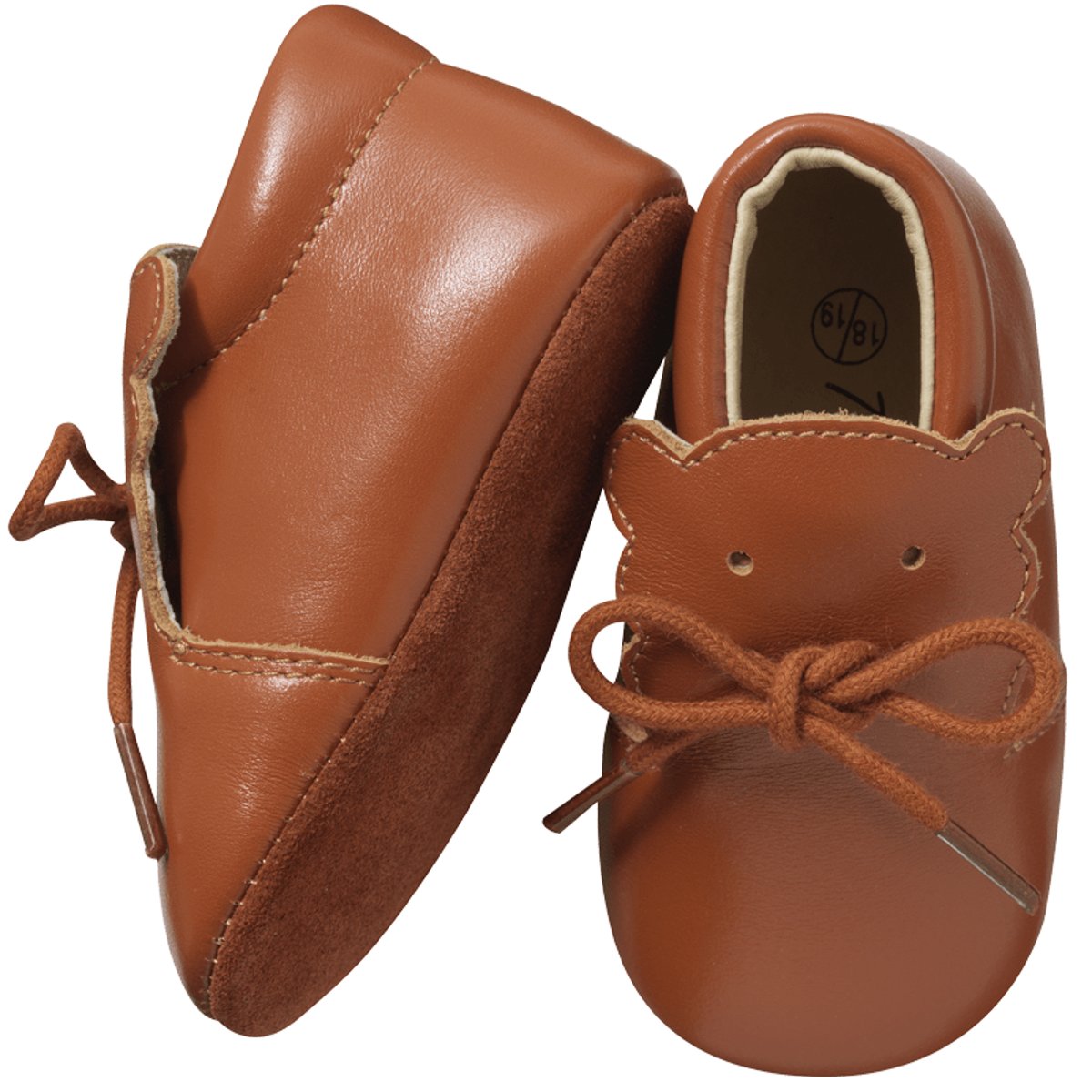 Chaussures bébé cuir souple Bobi camel, TICHOUPS