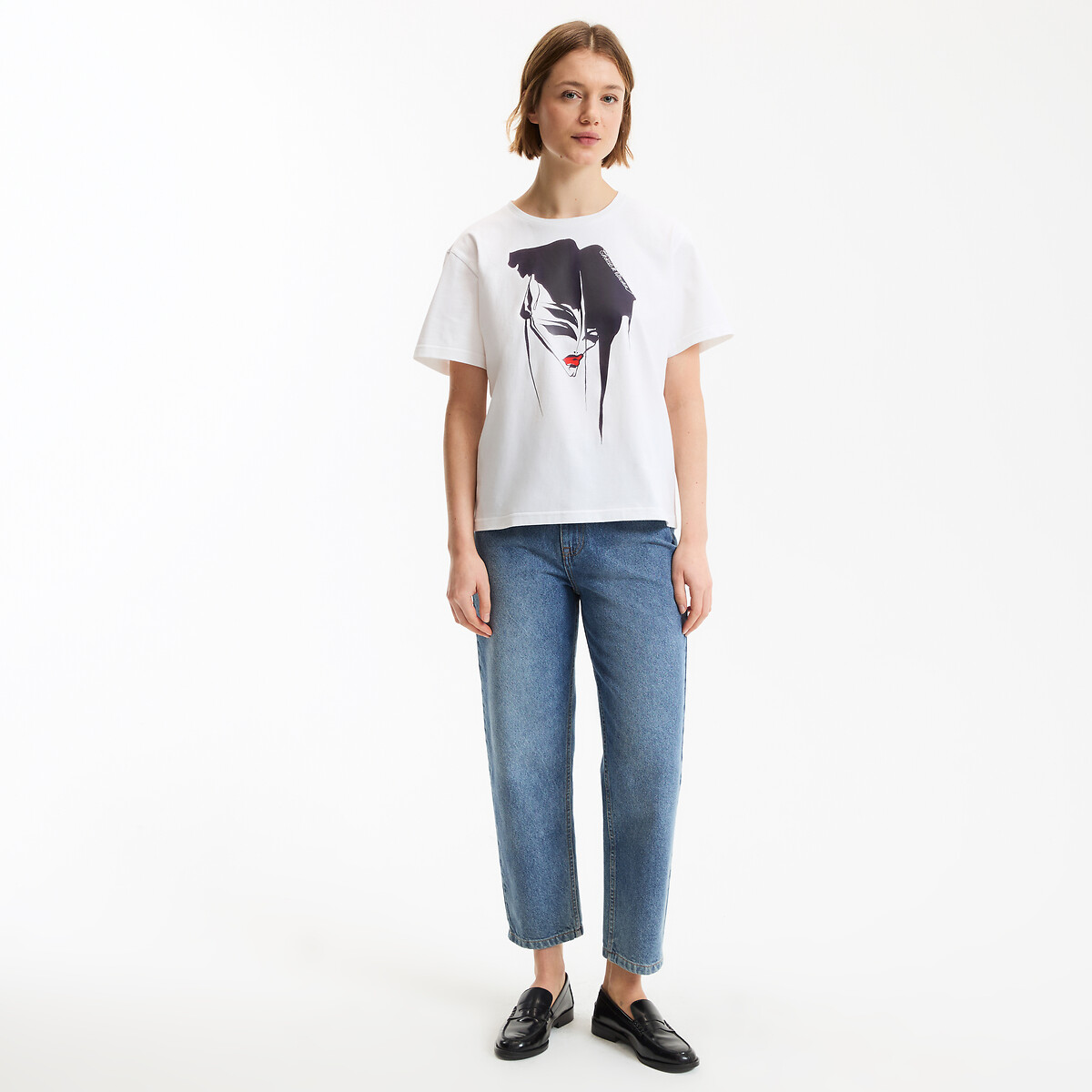 Graphic Print Crew Neck Short Sleeve T-Shirt white, CHARLES DE VILMORIN X LA REDOUTE