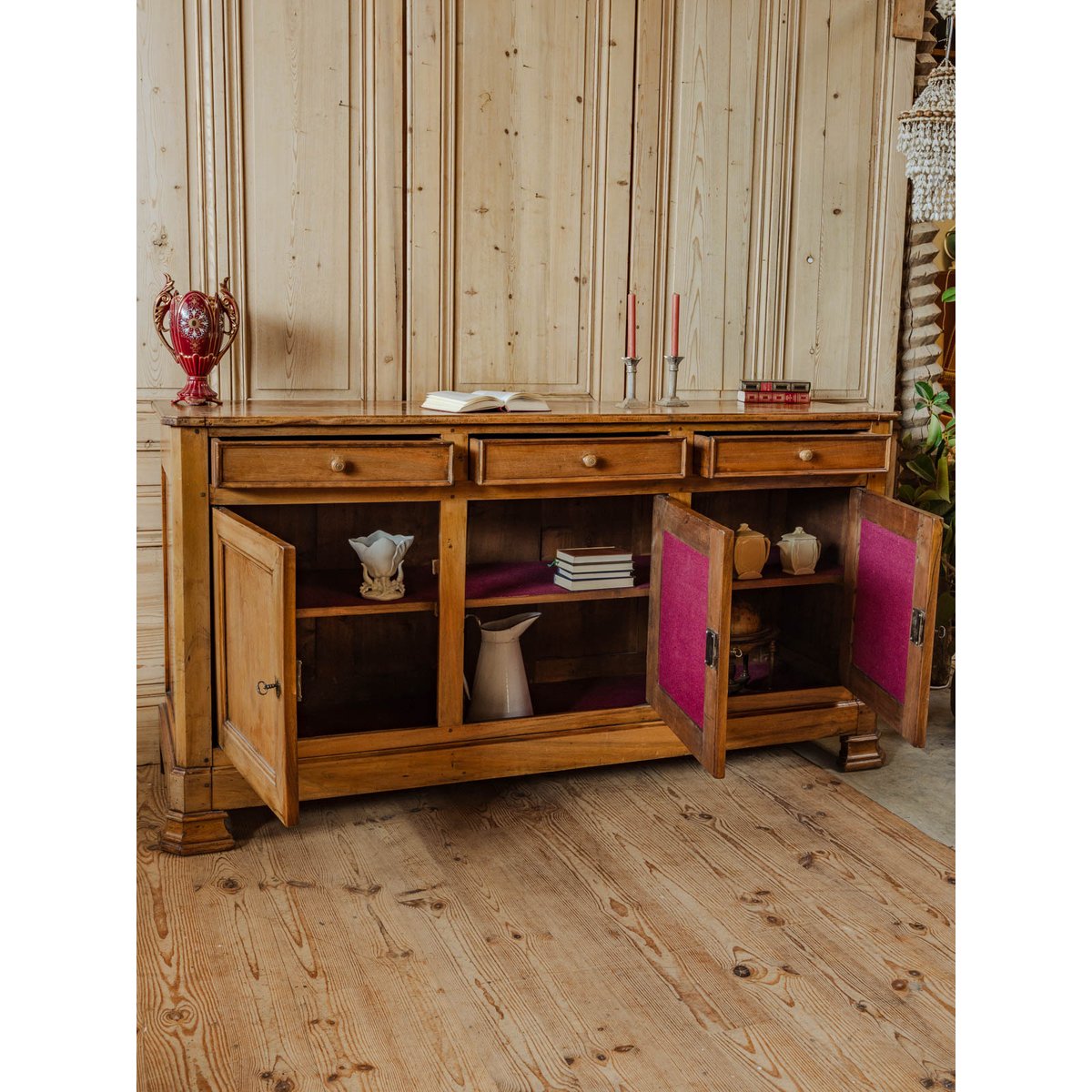 Enfilade en bois Margaret N°471 - Bon état bois foncé, DEBONGOUT