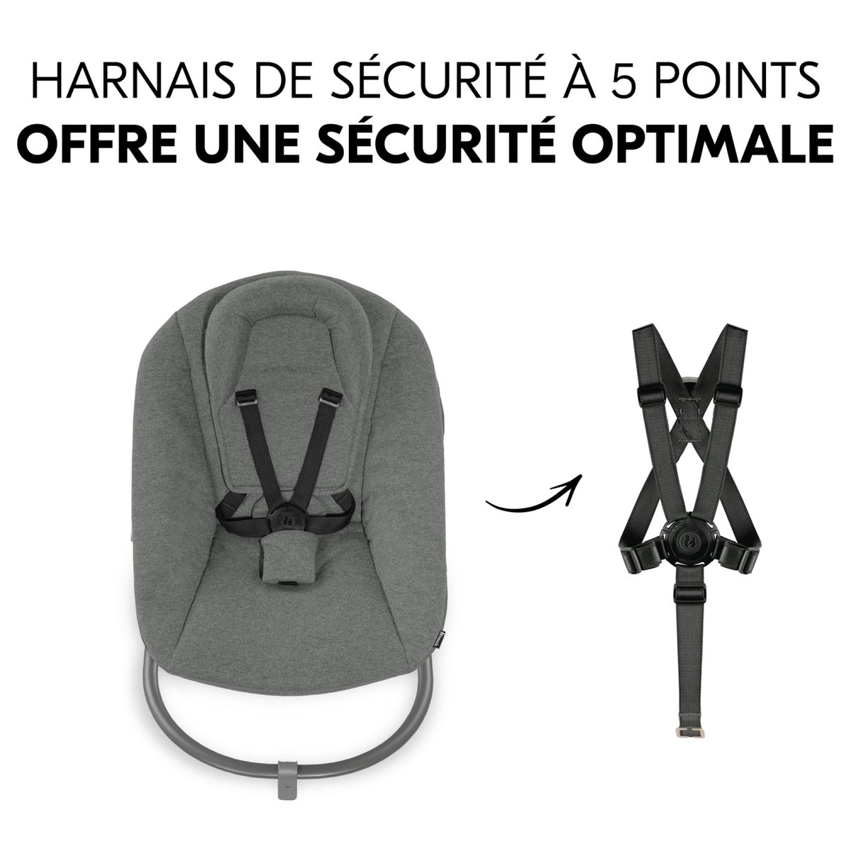 Transat Alpha Bouncer Premium gris, HAUCK
