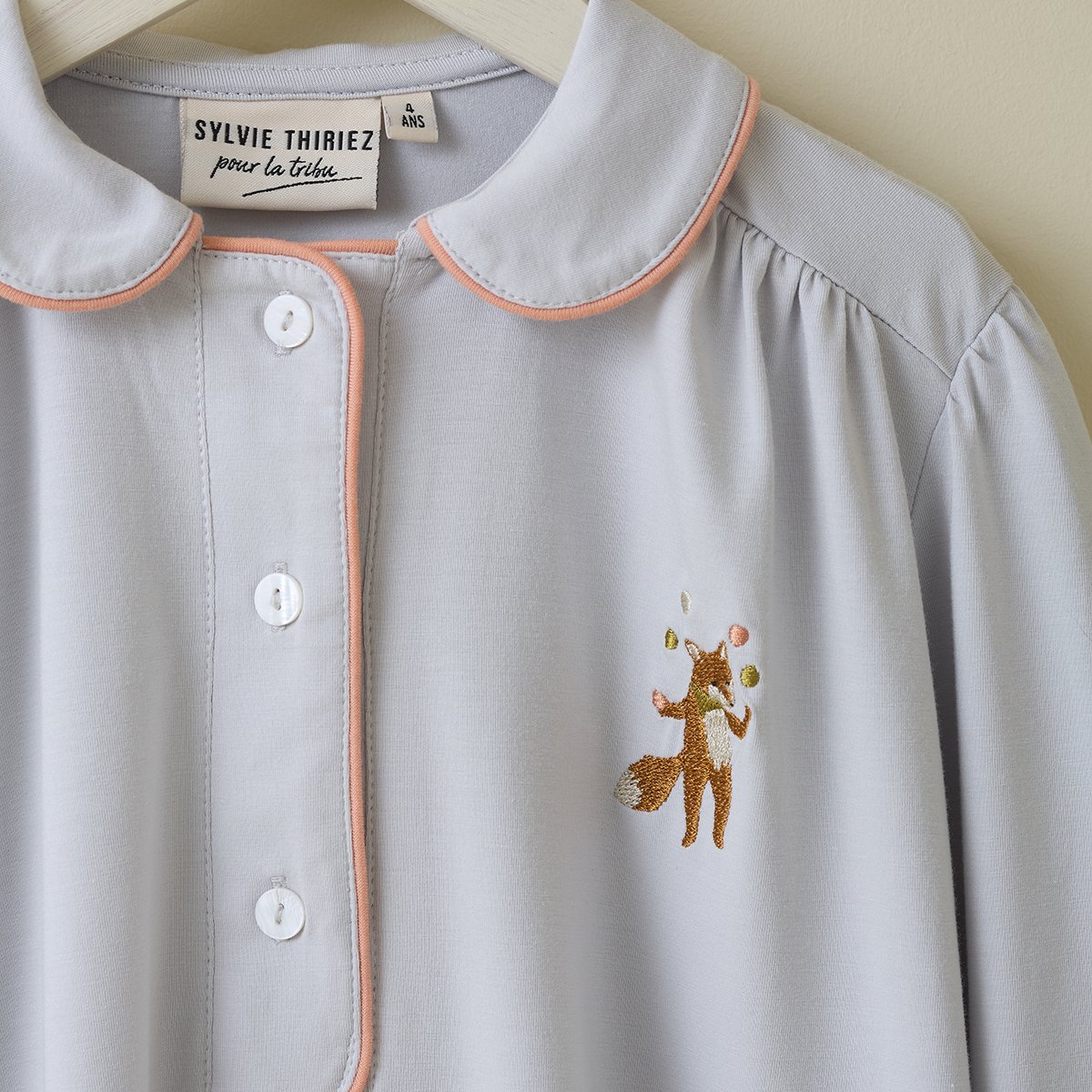 Chemise de nuit enfant HYDE PARK gris, SYLVIE THIRIEZ