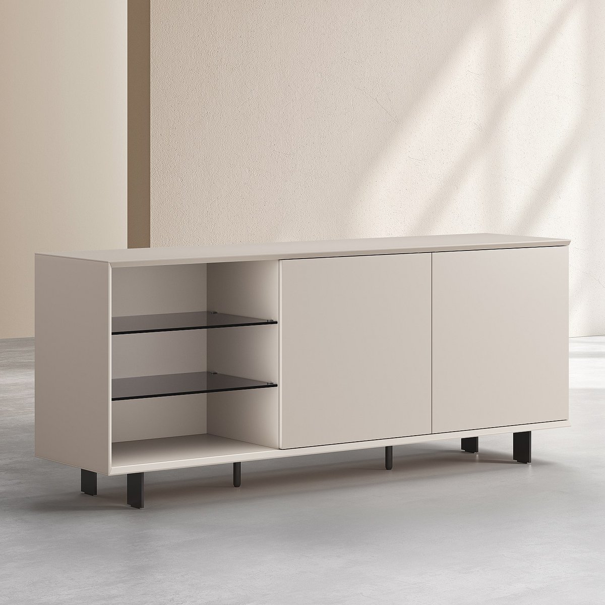 Buffet bois AGNES crème, HABITAT