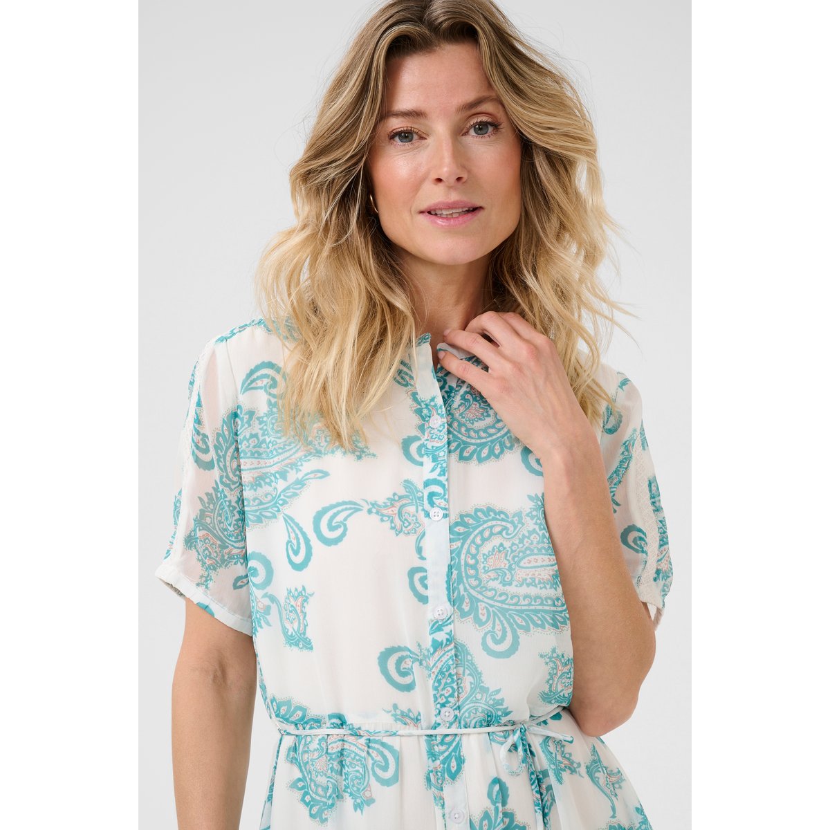 Robe bleu cachemire columbia paisley, CREAM