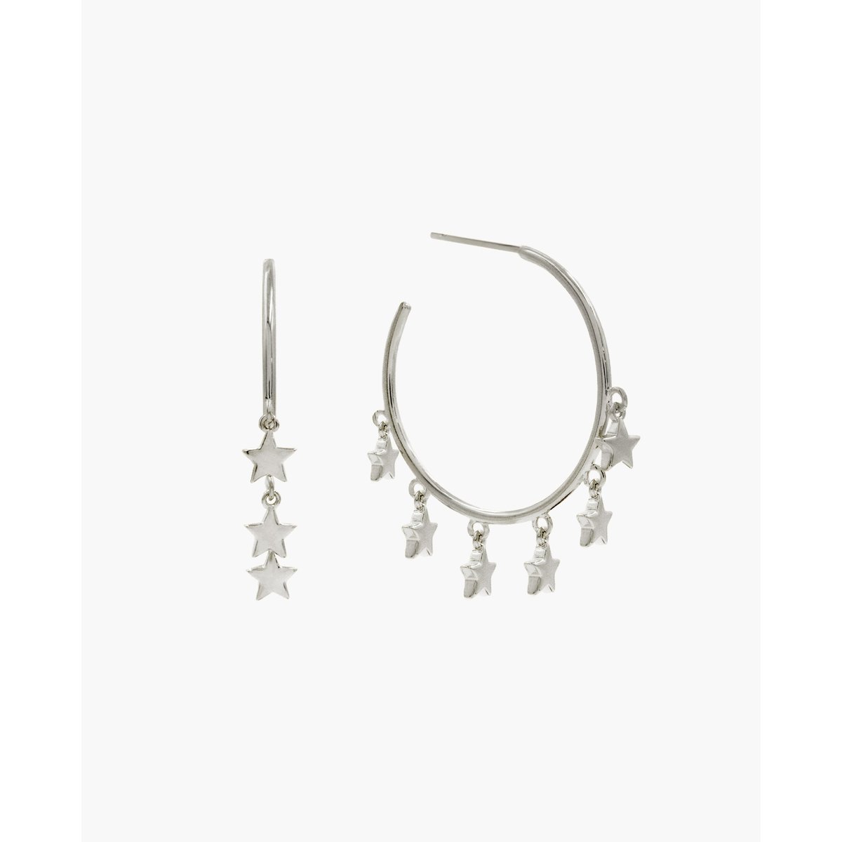 Boucles d'oreilles avec étoiles DANCING STARS plateado, THE-ARE