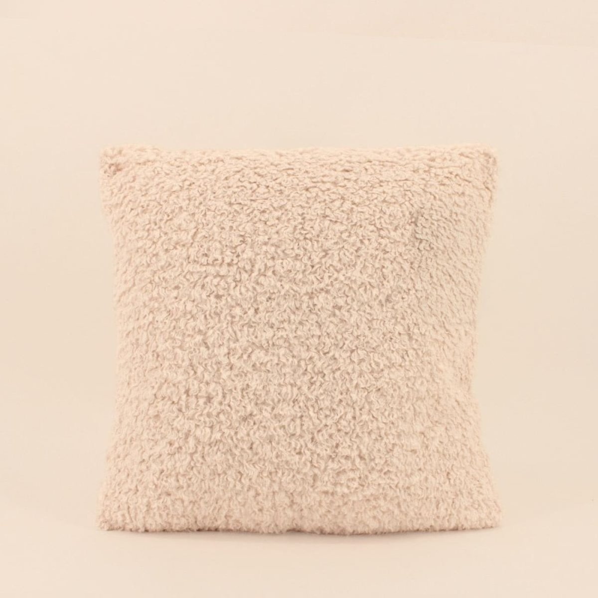 Coussin bouclette 40x40cm marron, ORNAMI