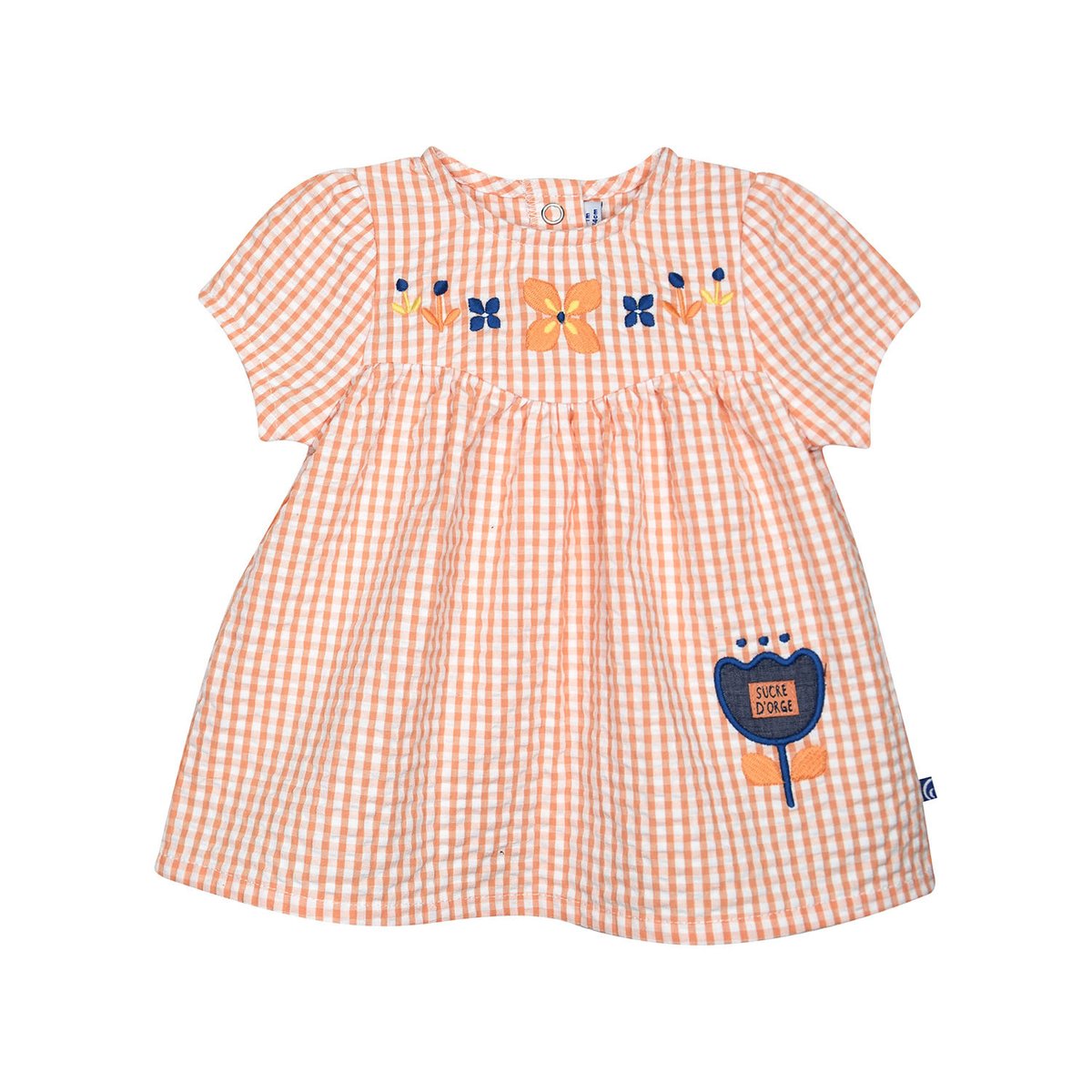 Robe bloomer gracia manches courtes naissance orange, SUCRE D'ORGE