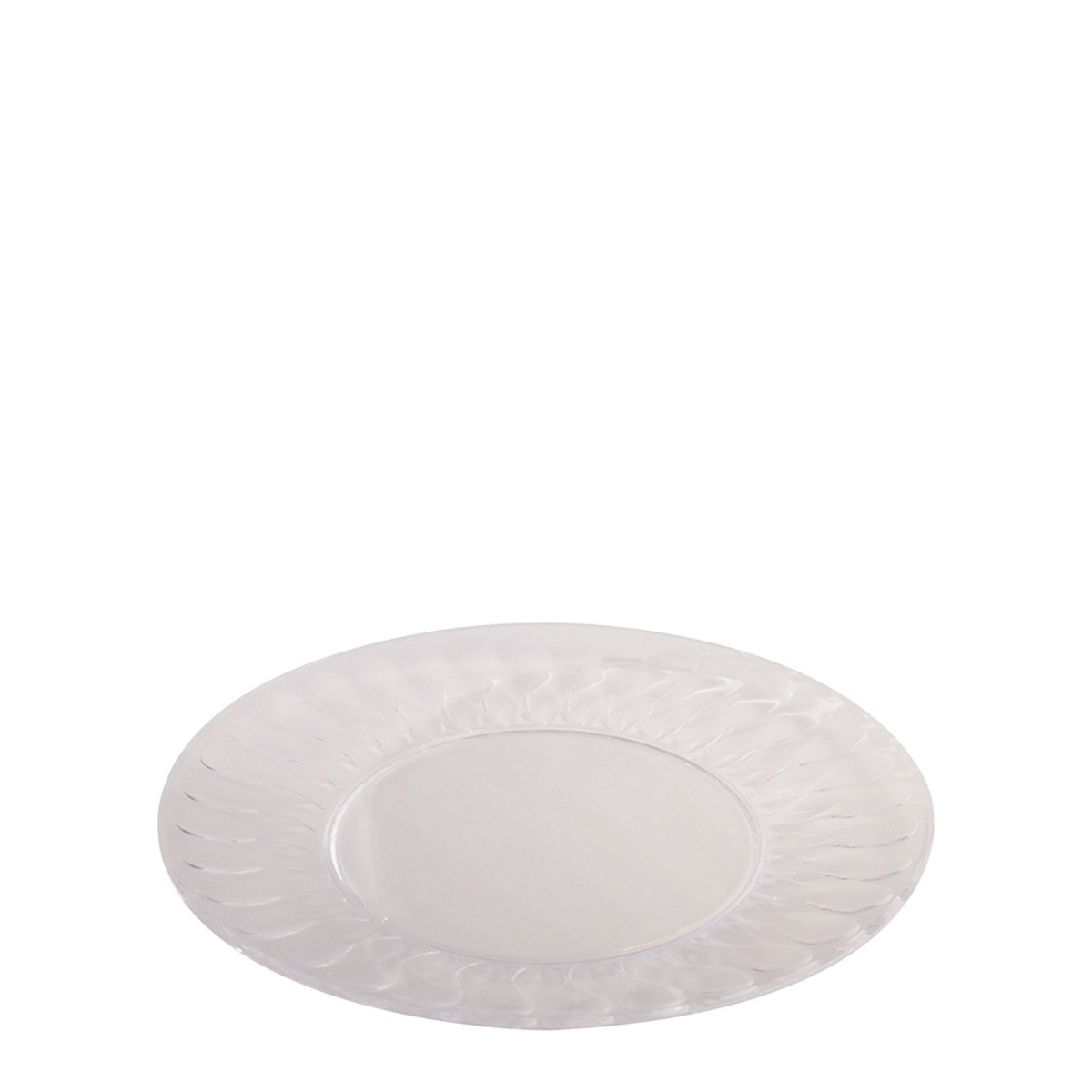 Assiette ronde décorative en acrylique D28 transparent, SIA DECO