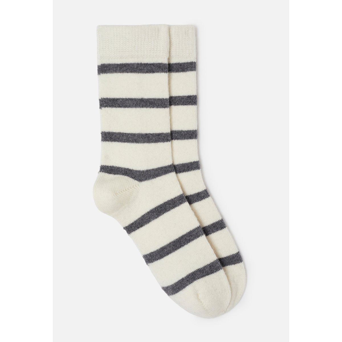 Paires de chaussettes thermolactyl avec laine et cachemire - Lot de 2 blanc lot écru rayé, DAMART