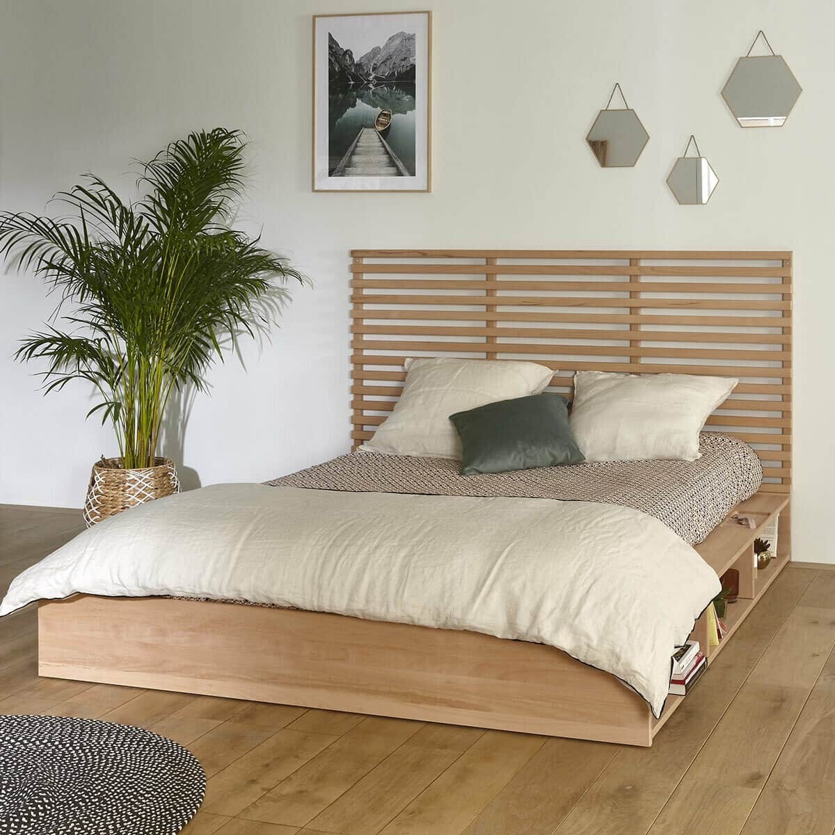 Tête de lit Bois massif  KOYA bois naturel, AKITEN RETAIL