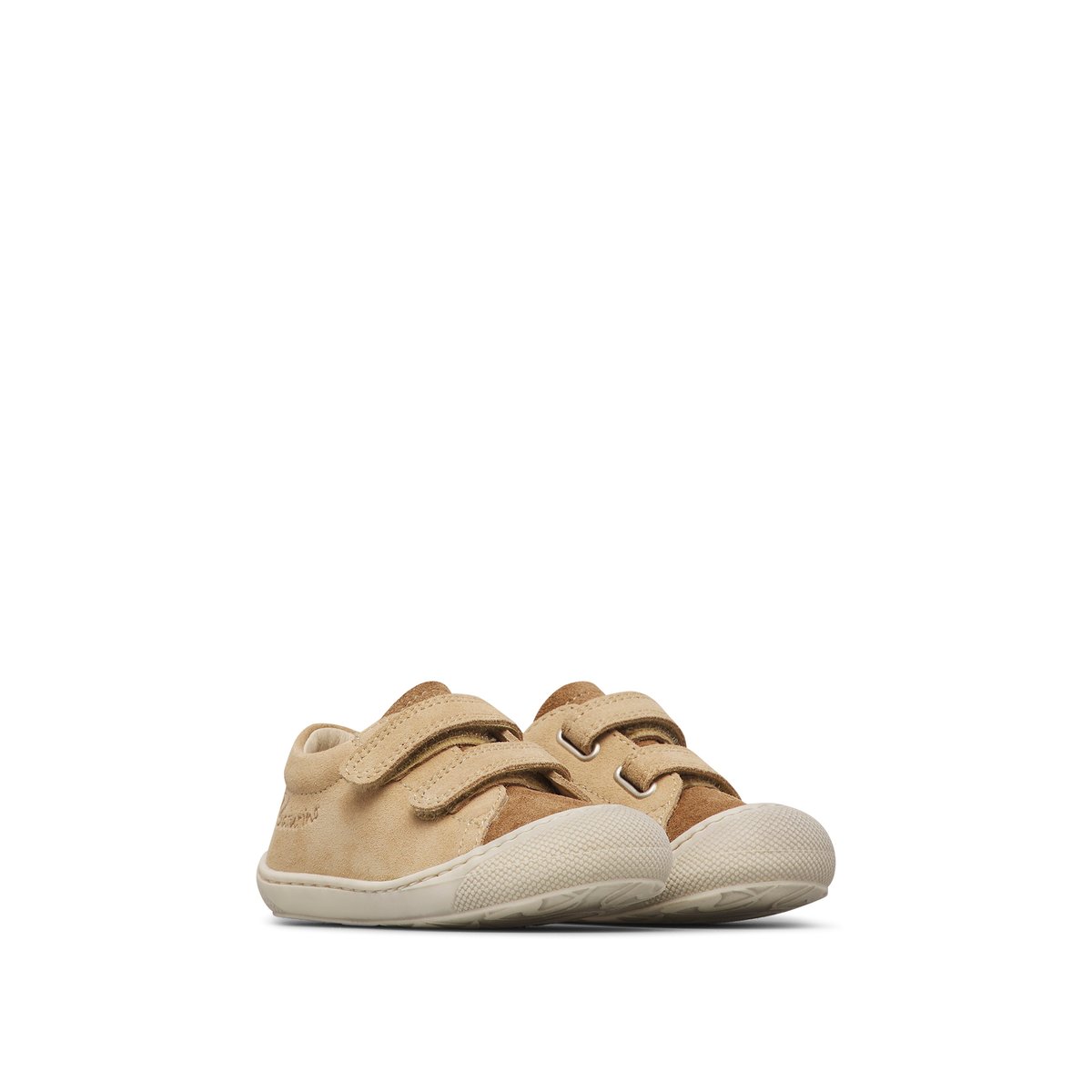 Chaussures premiers pas en daim COCOON LOW VL marron-sable, NATURINO