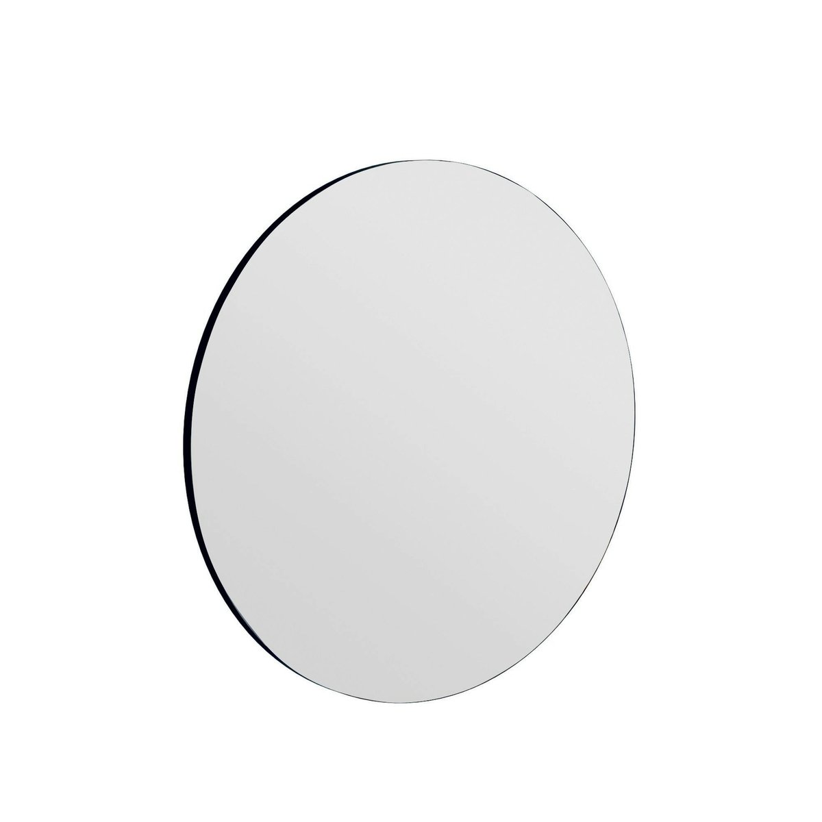 Miroir rond à bord noirØ70 cm - style moderne CODY noir, PIER IMPORT