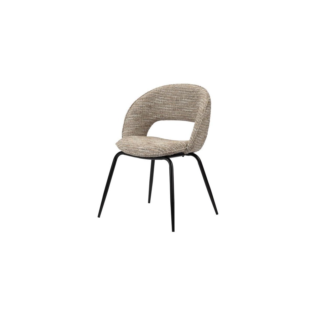 Lot de 2 chaises tissu texturé, DOMI gris, BOBOCHIC