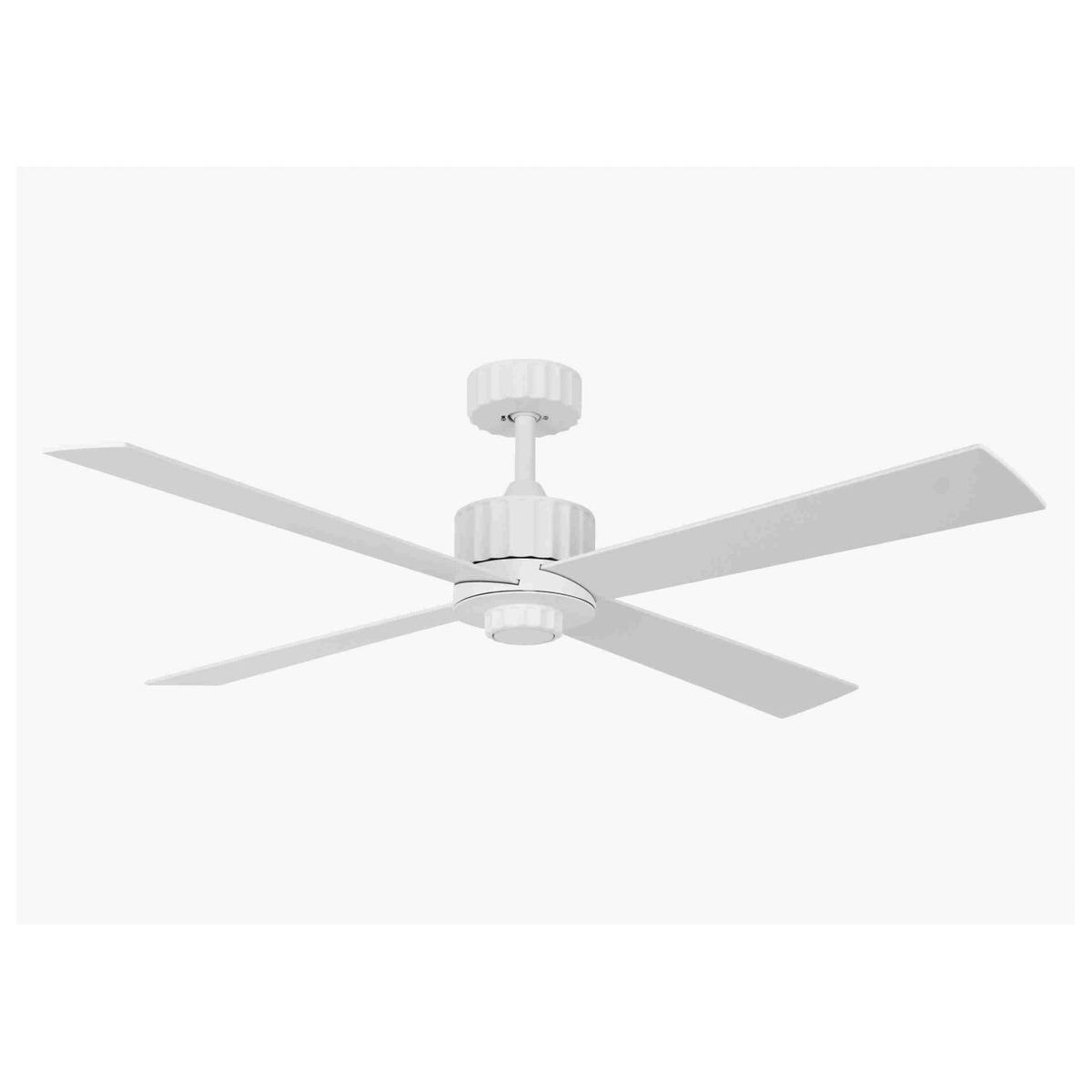 Ventilateur plafond NEWPORT blanc - bois chêne, BOUTICA-DESIGN