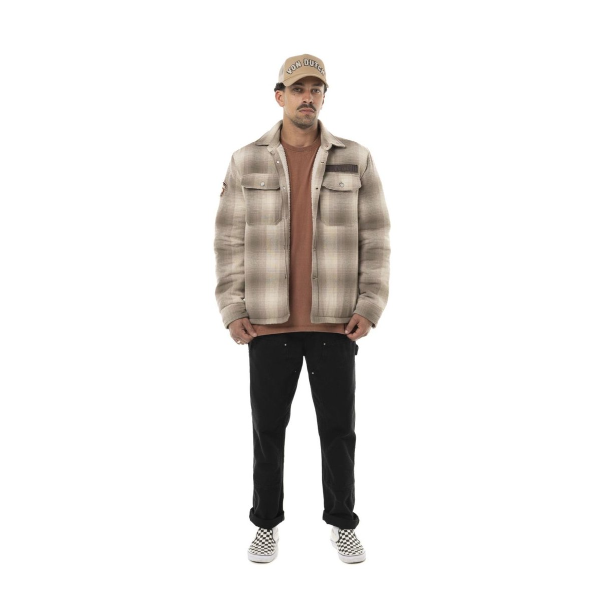 Veste coton HEAVEN beige/marron, VON DUTCH