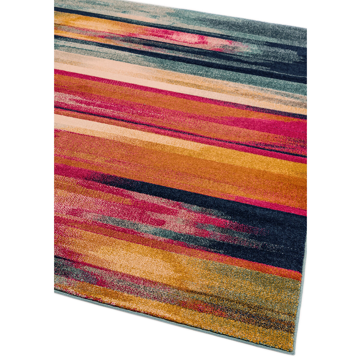 Jewel Bright Stripe Ombre Effect Rug multi-coloured, SO'HOME