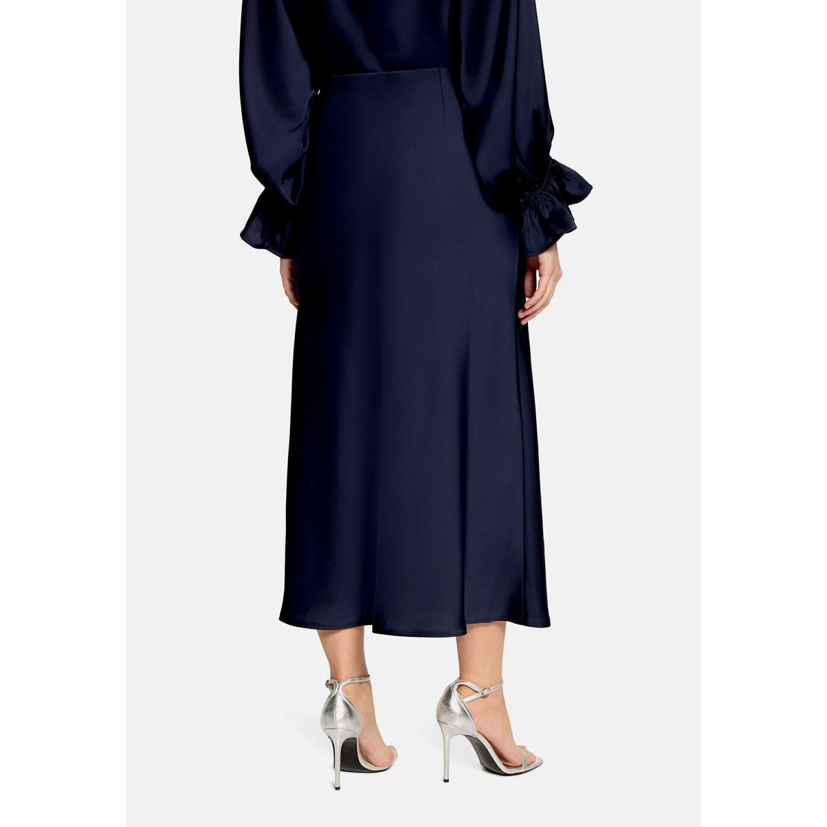 Jupe en satin longueur mollets night sky, VERA MONT
