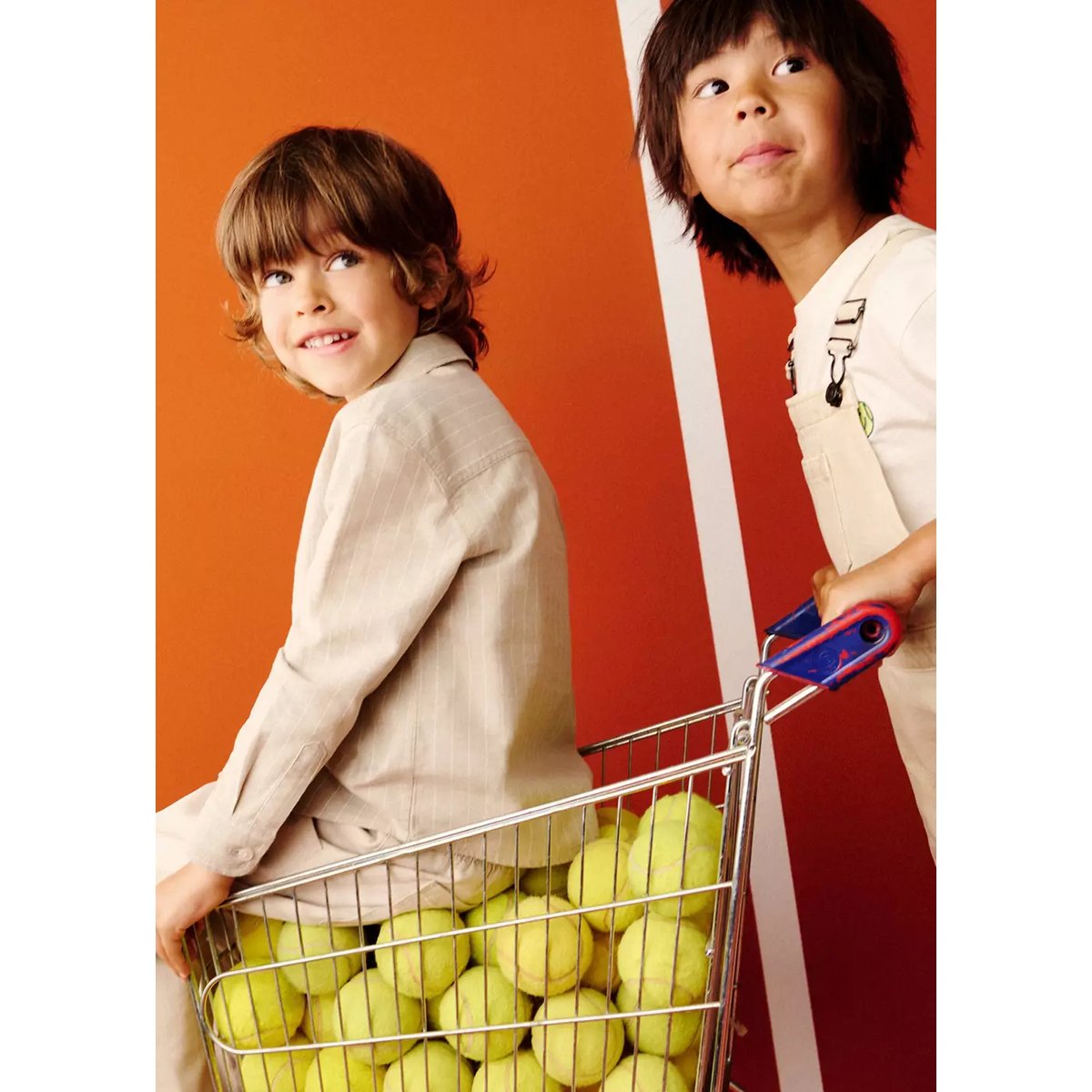 Chemise 100 % coton rayures sable, MANGO BABY