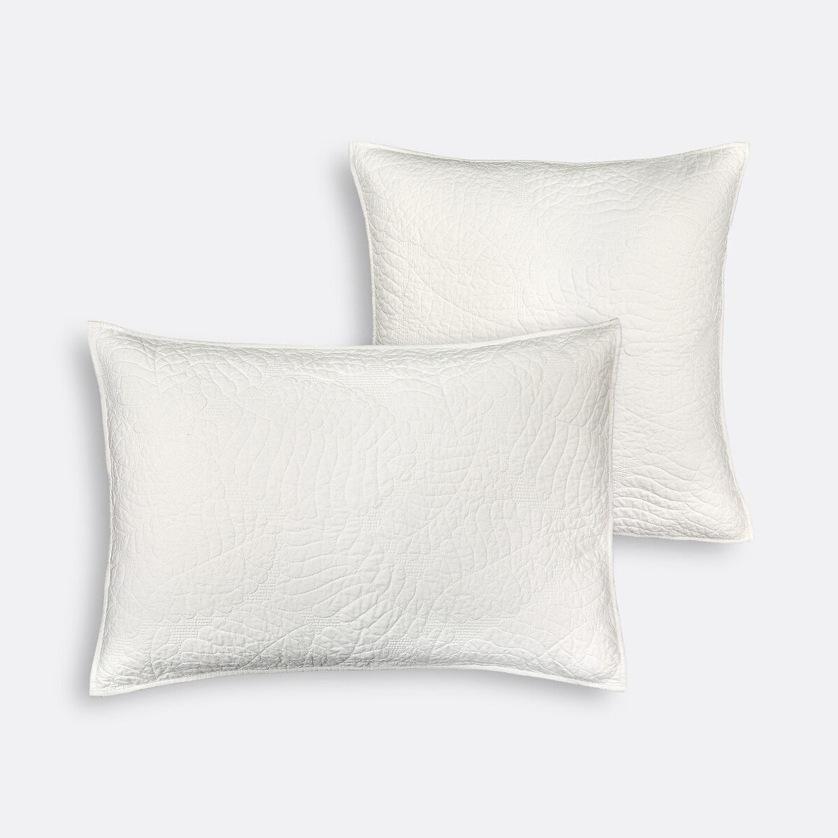 Housse de coussin percale coton, Tropical blanc, LA REDOUTE INTERIEURS