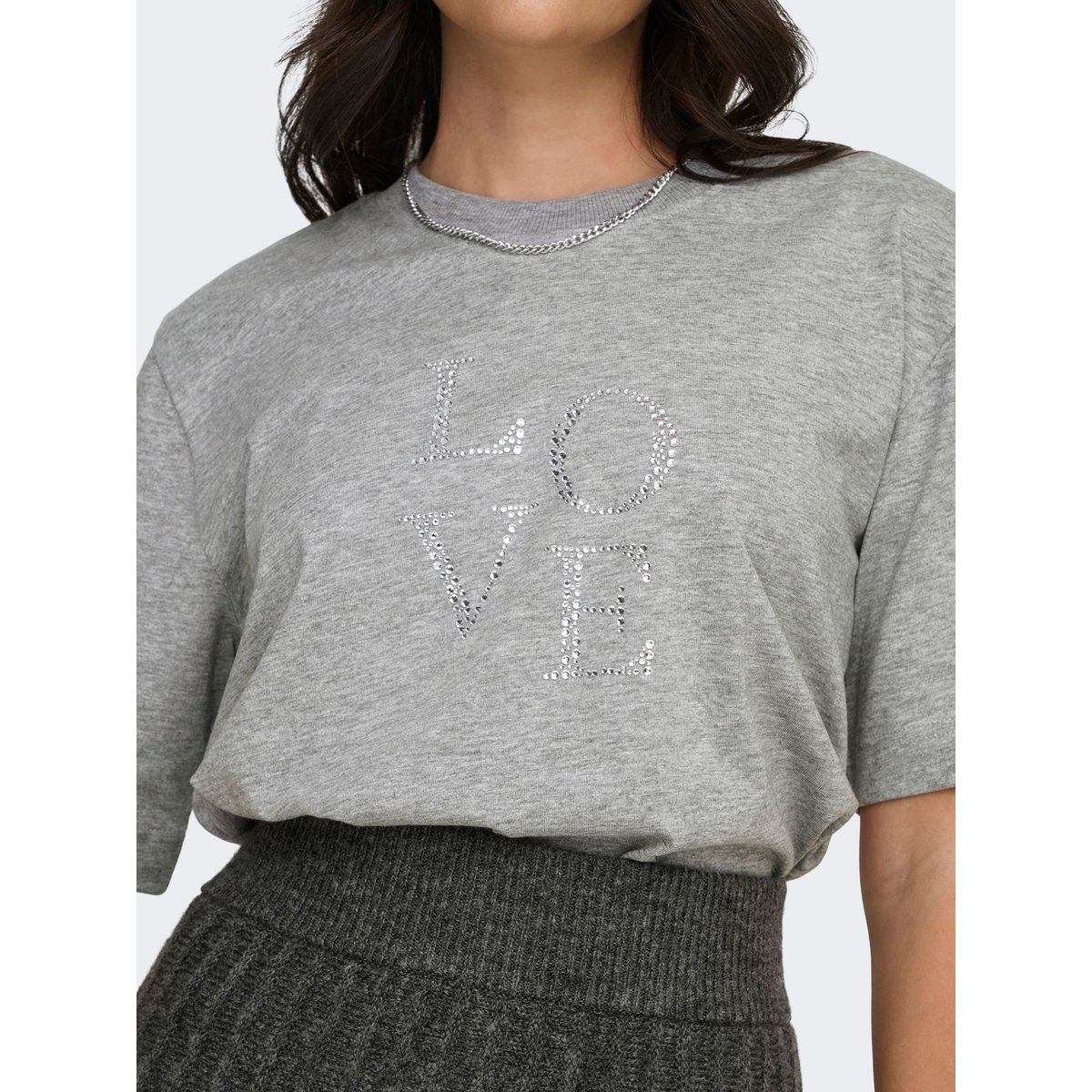 T-Shirt medium grey melange, JDY