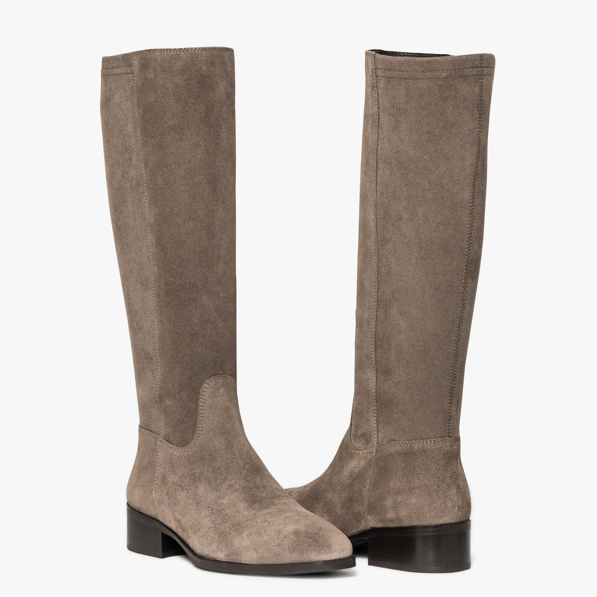 Botte Plate en cuir VALERIE gris taupe, BOCAGE
