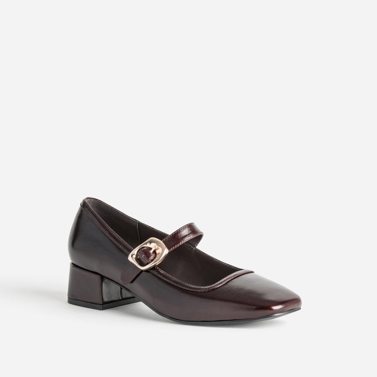 Escarpin en cuir ADELIE chocolat, ERAM