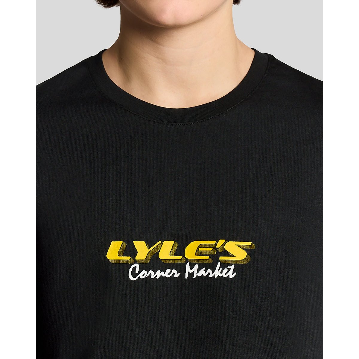 T-shirt imprimé dos graphique noir jais, LYLE & SCOTT