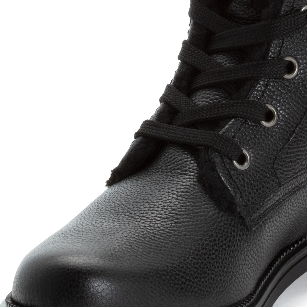 Bottine en cuir noir, TAMARIS