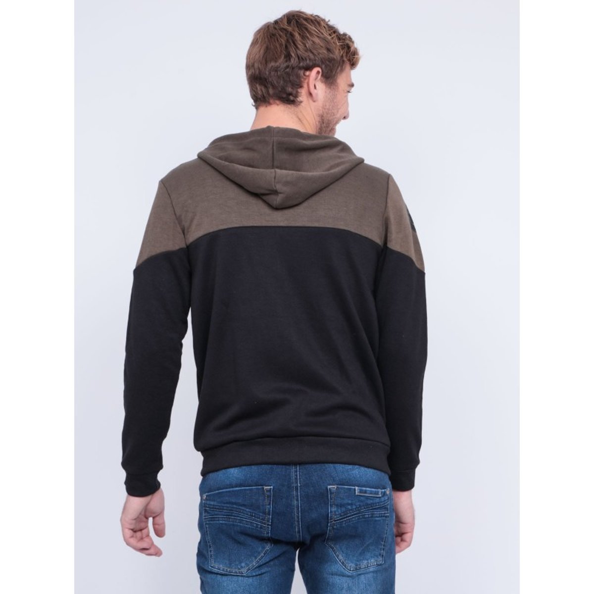 Sweat Zippé Capuche Wicker kaki, RITCHIE