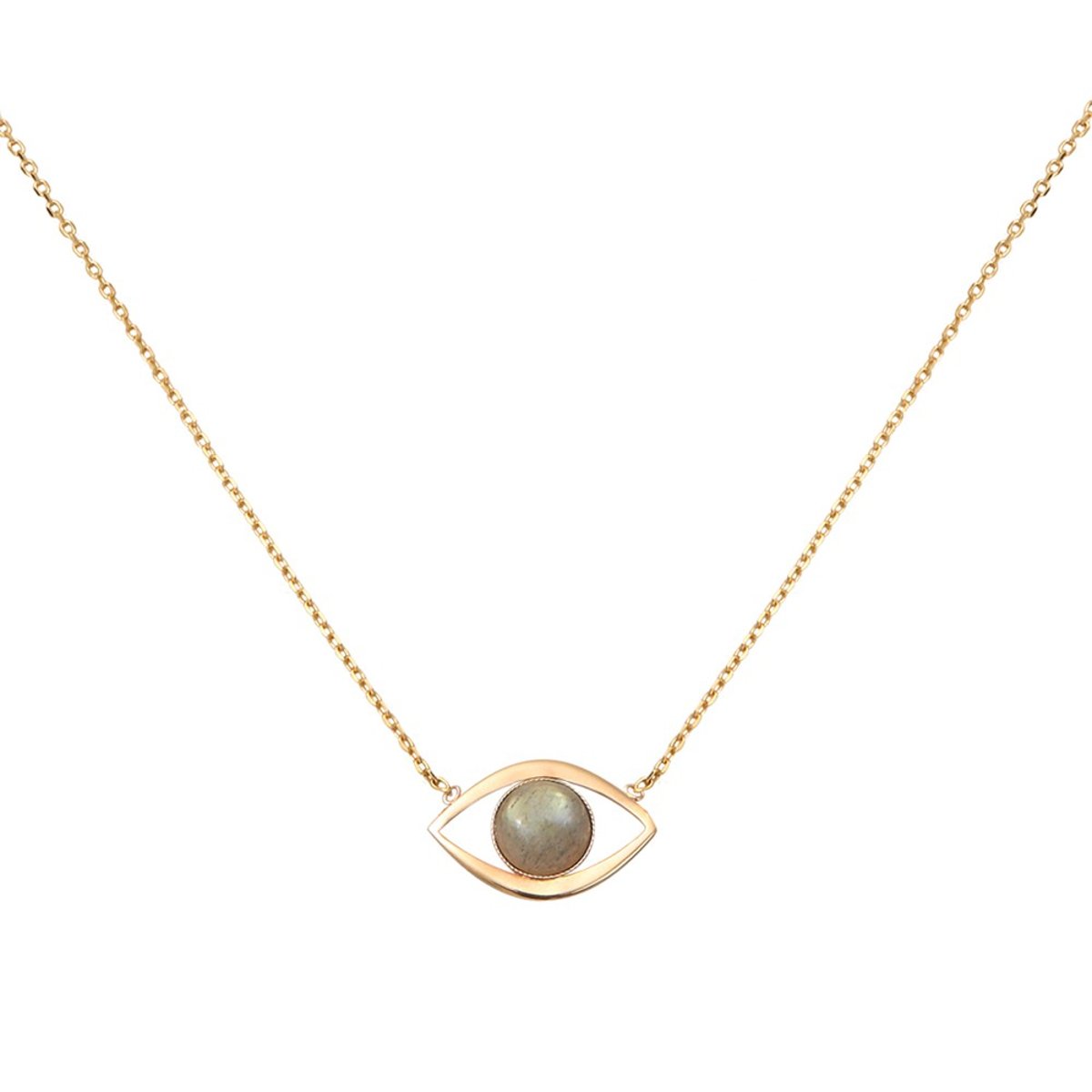 Collier pm eros labradorite gris, CAROLINE NAJMAN
