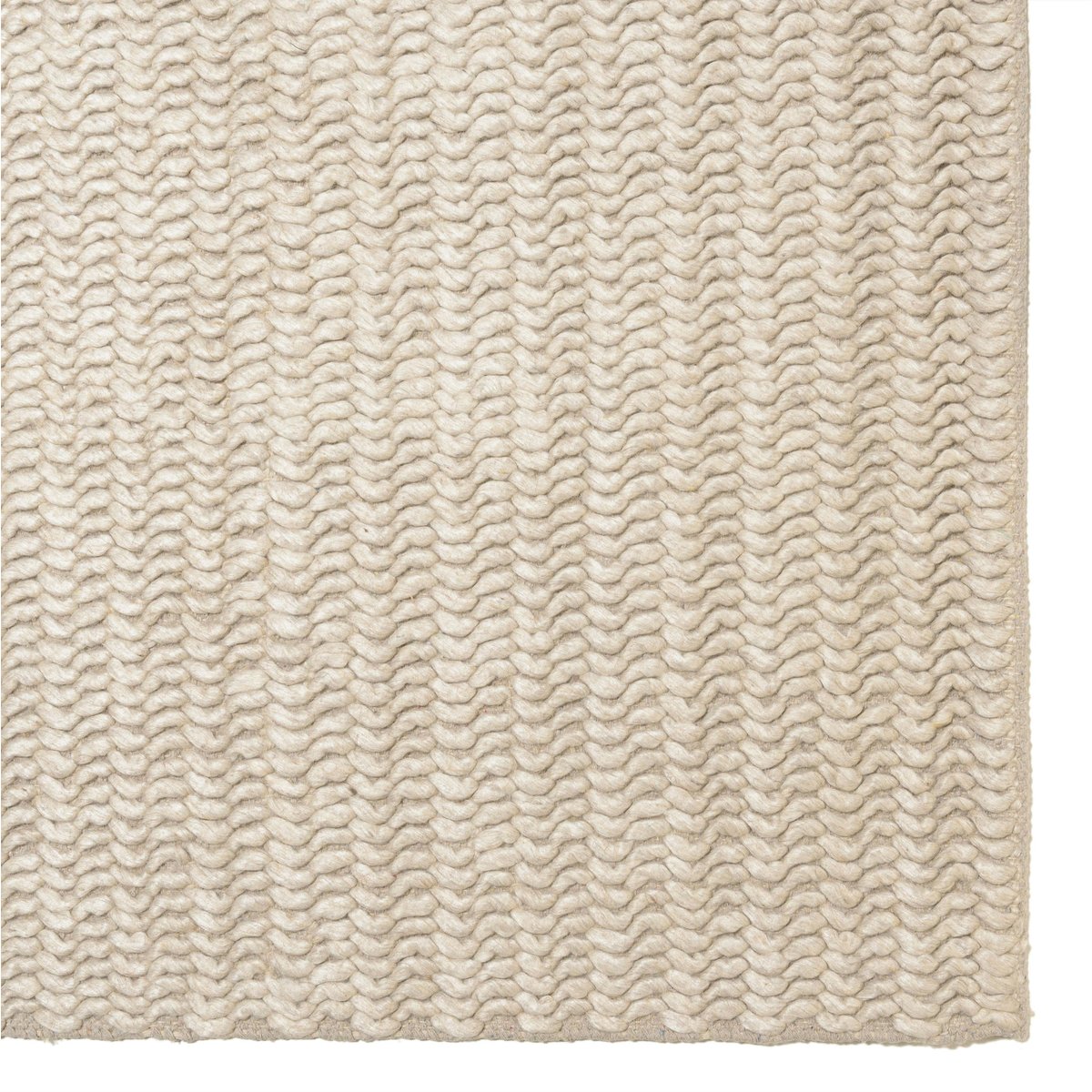 Tapis rectangulaire 200 x 290 cm laine tissée beige beige, PIER IMPORT