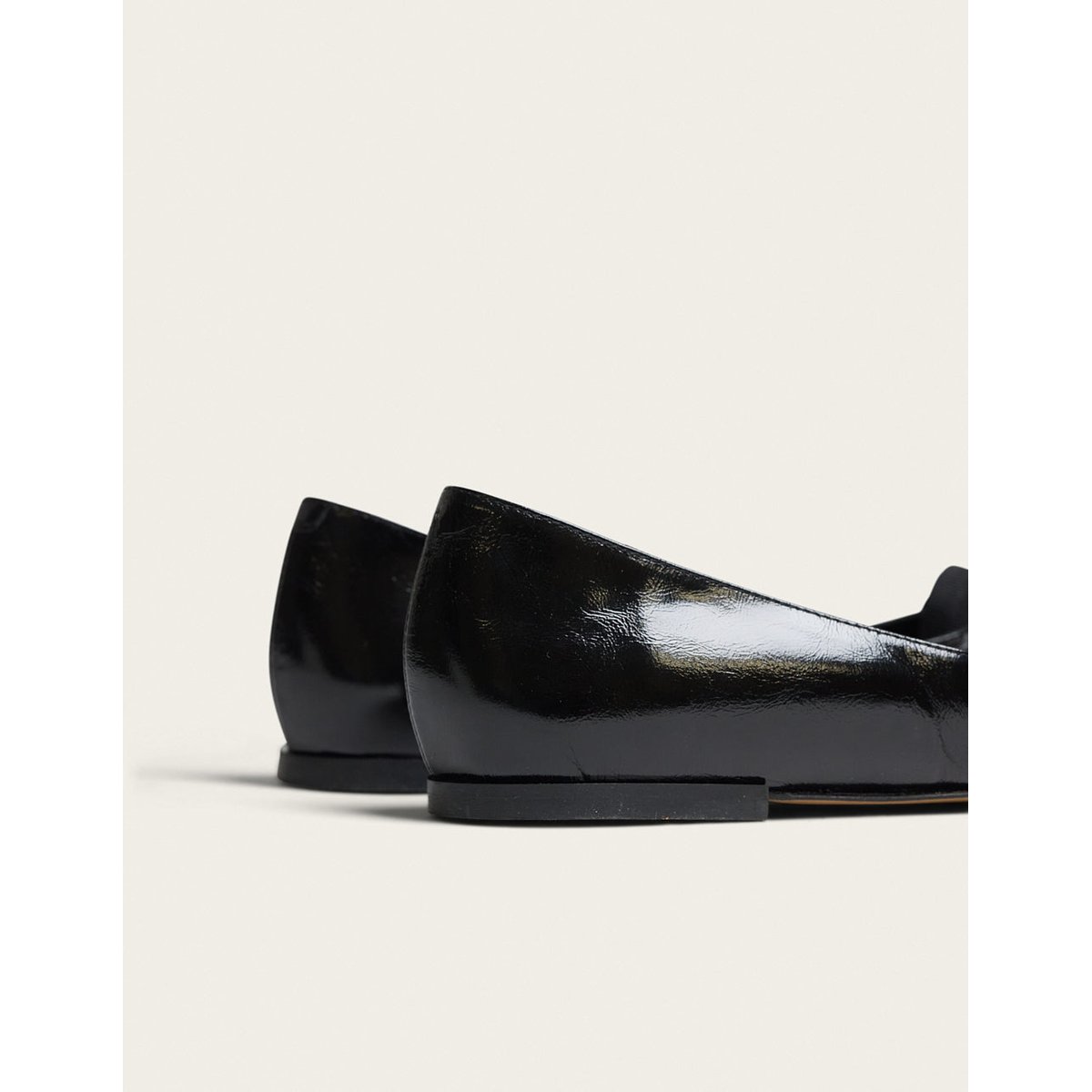 Ballerines SANA cuir plissé noir, ODAJE