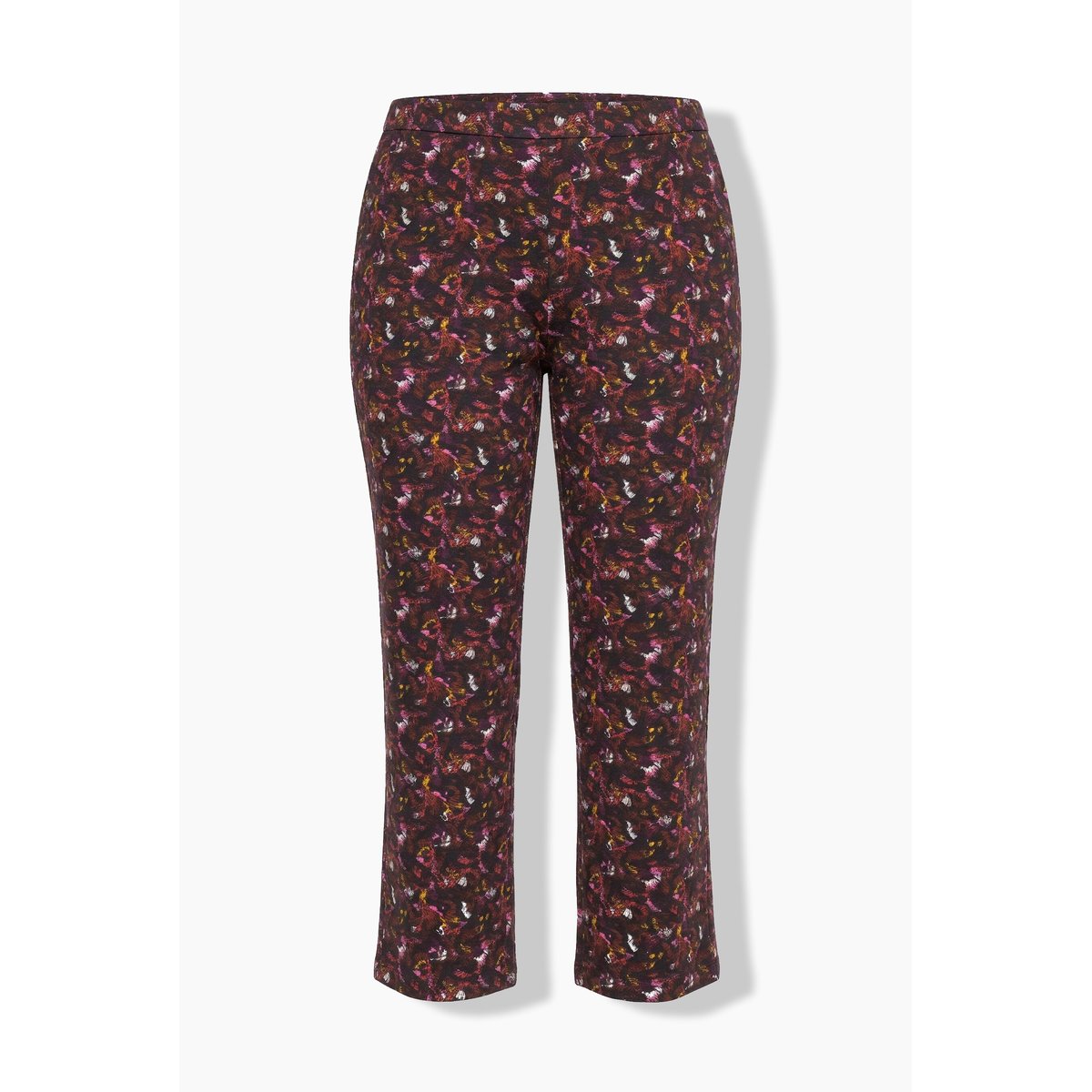 Pantalon en jersey, imprimé, jambe large rouge rubis, ULLA POPKEN