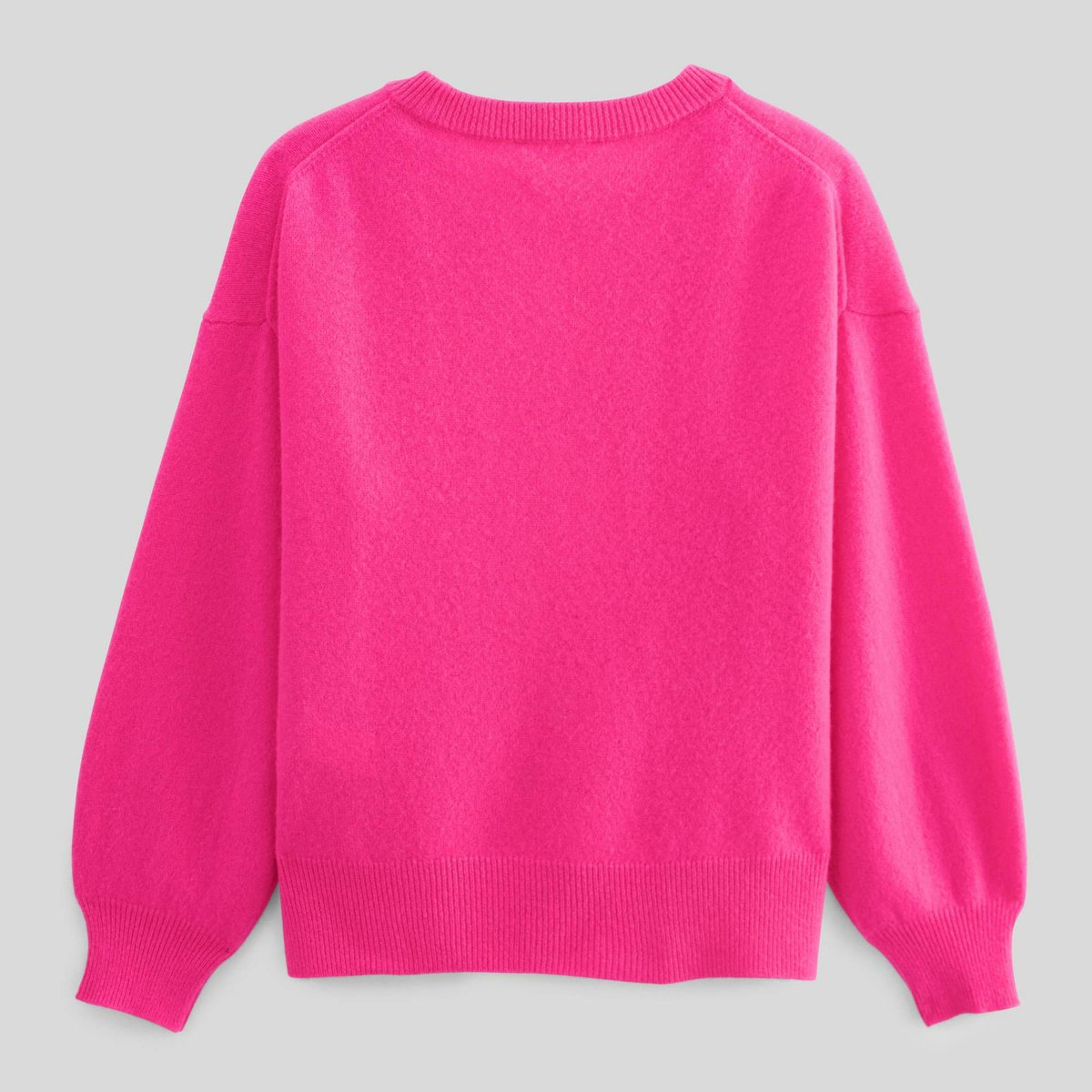 Pull uni en cachemire fluo rose, MONOPRIX